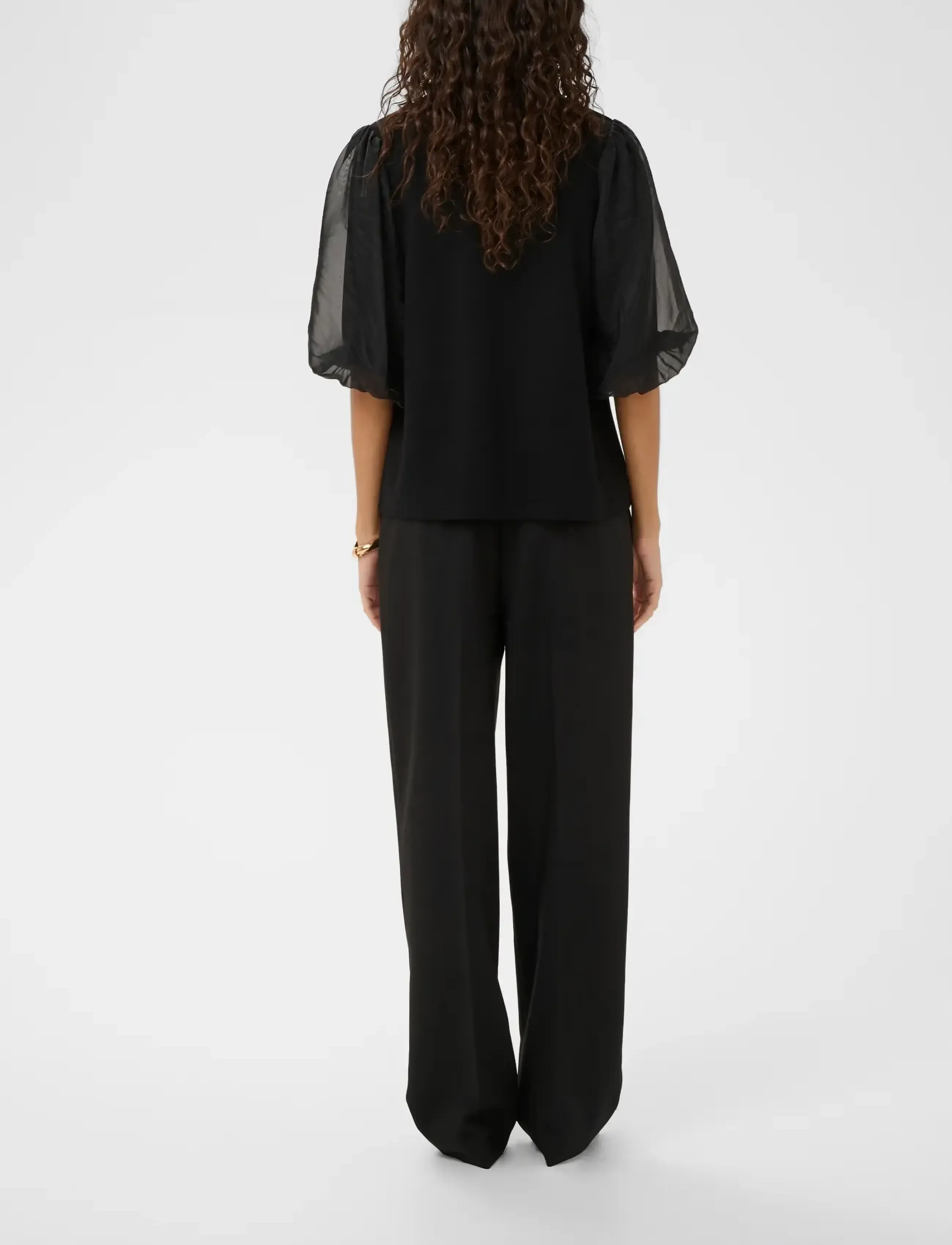 Soaked - SLMarigold Puff Tee - t-shirts - black - 4