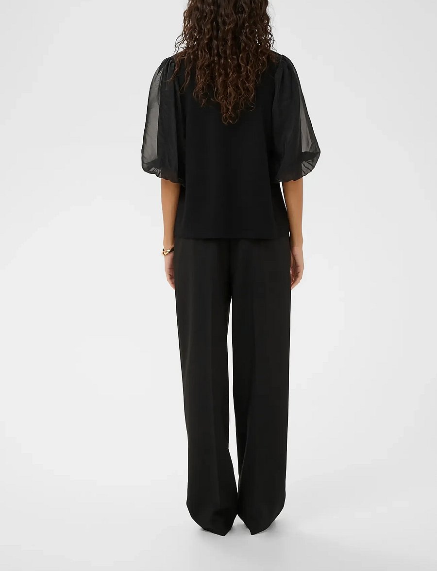 Soaked - SLMarigold Puff Tee - t-shirts - black - 4