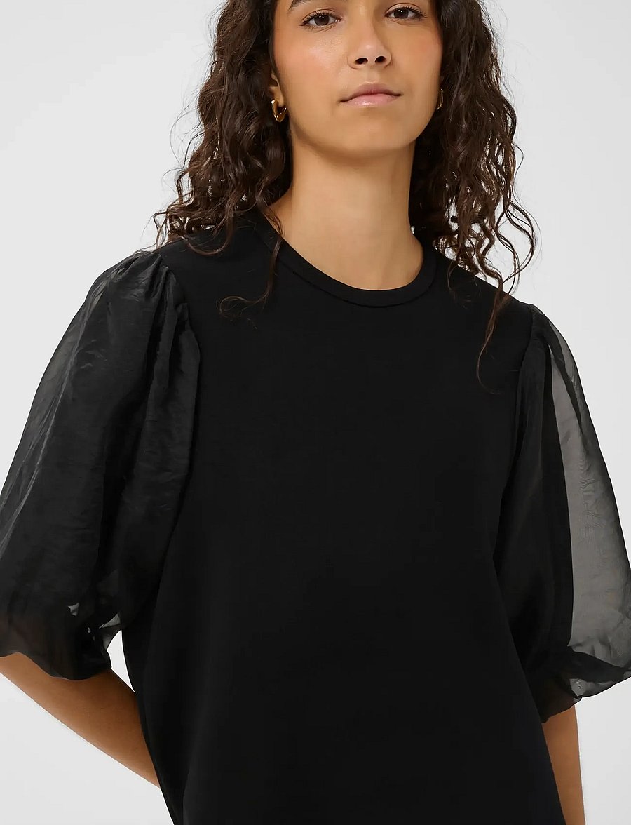 Soaked - SLMarigold Puff Tee - t-shirts - black - 5