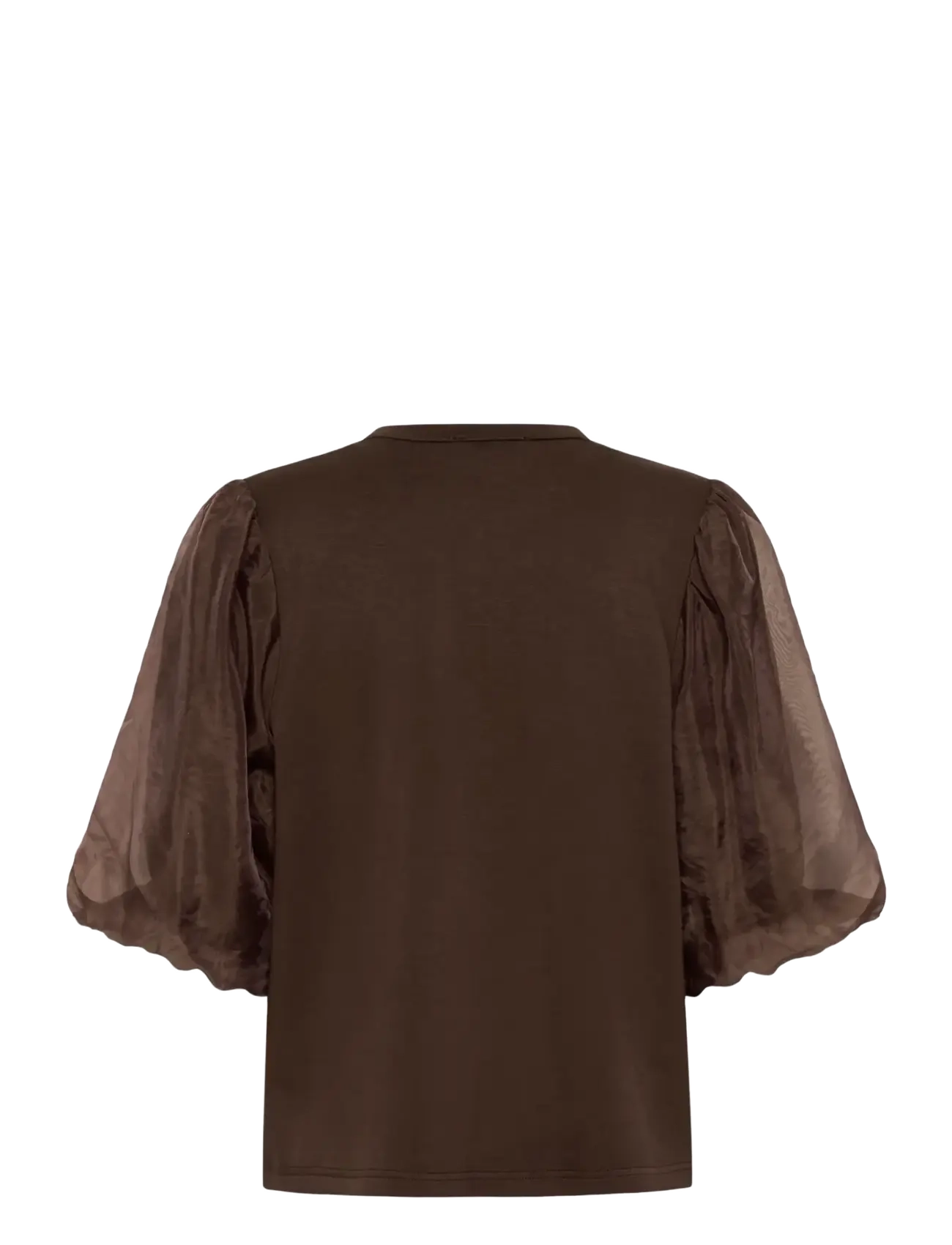 Soaked - SLMarigold Puff Tee - t-shirts - chocolate brown - 2