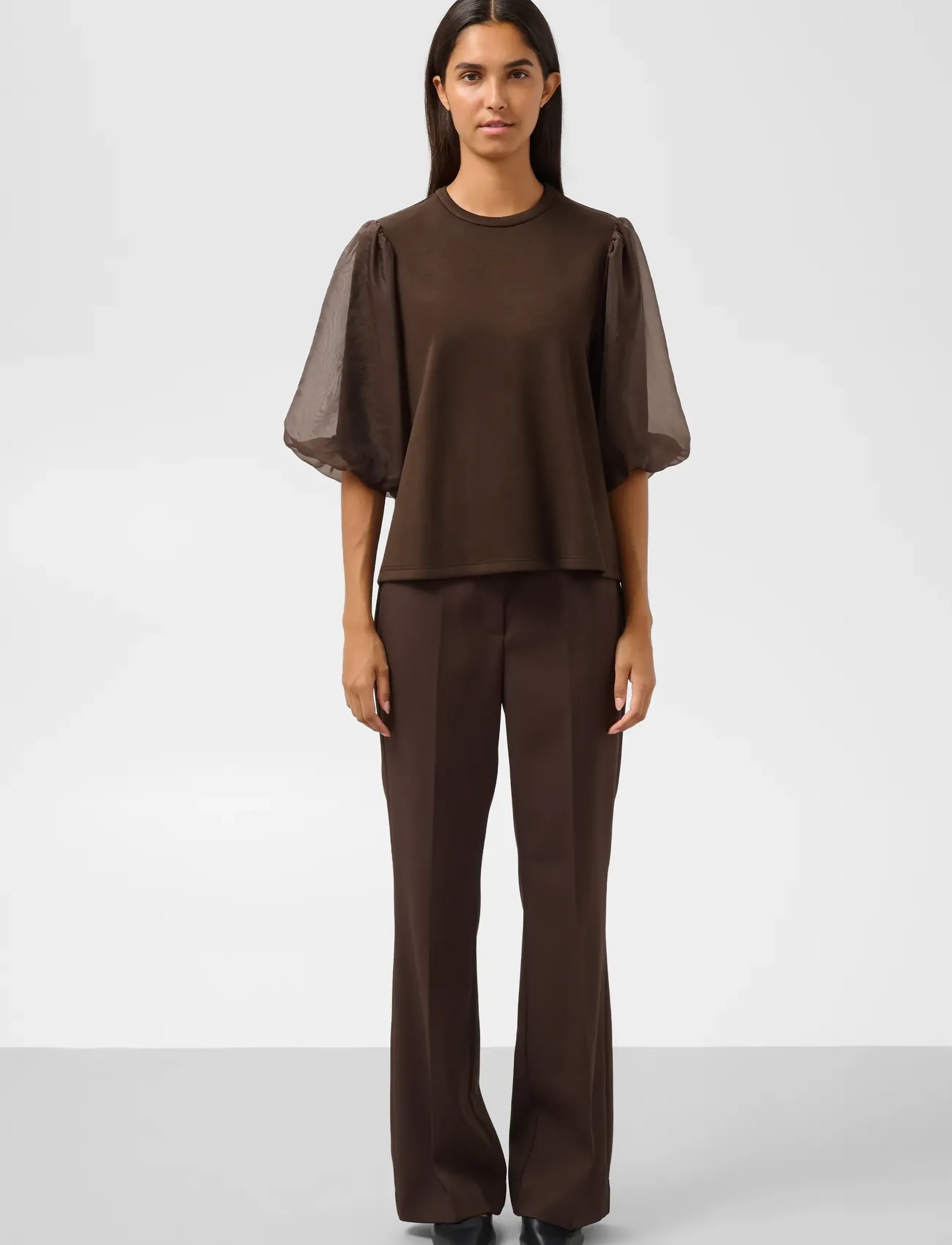 Soaked - SLMarigold Puff Tee - t-shirts - chocolate brown - 3
