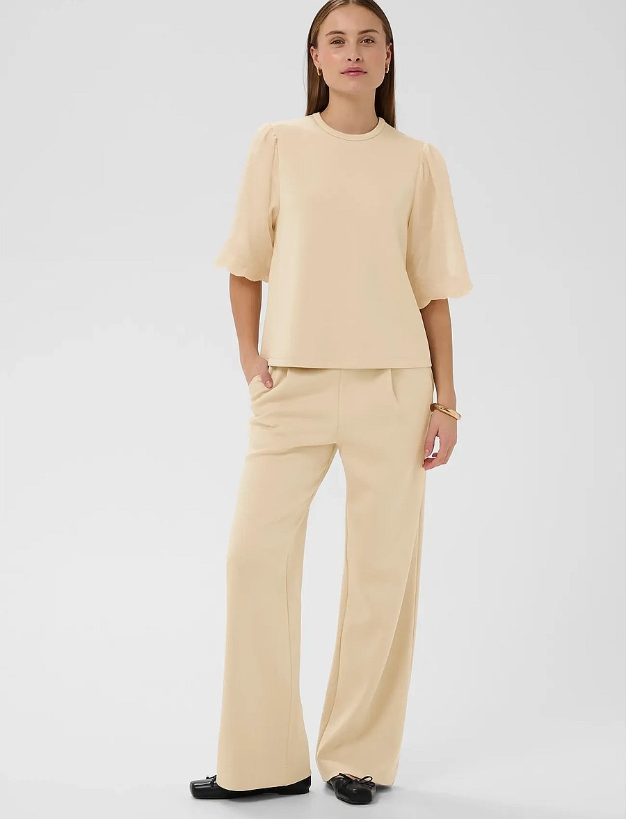 Soaked - SLMarigold Puff Tee - t-särgid - white pepper - 3