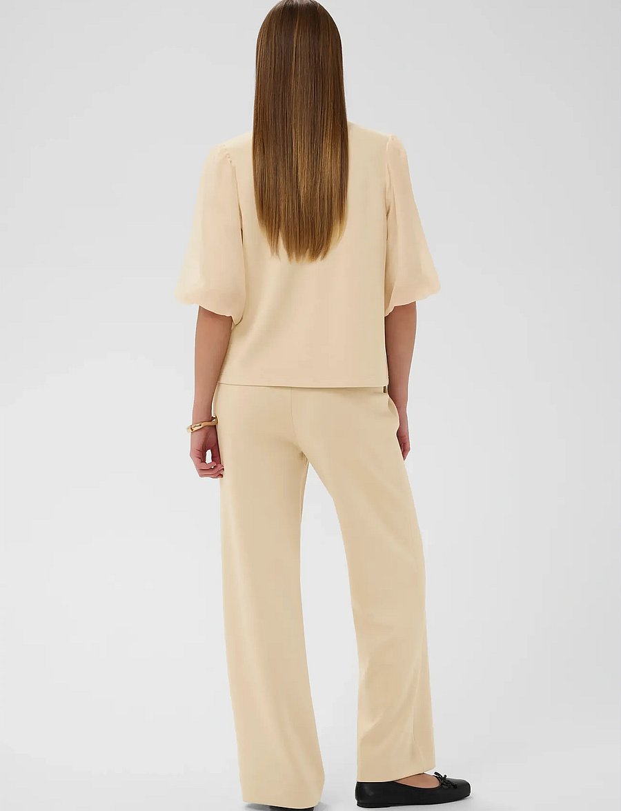 Soaked - SLMarigold Puff Tee - t-särgid - white pepper - 4