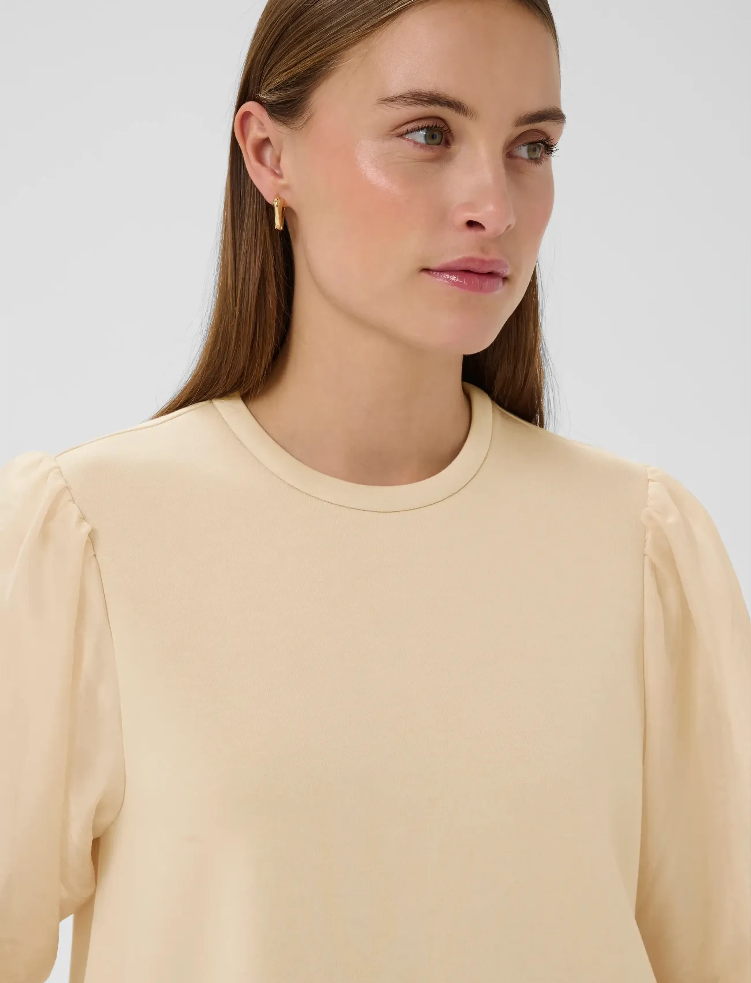 Soaked - SLMarigold Puff Tee - t-shirts - white pepper - 5