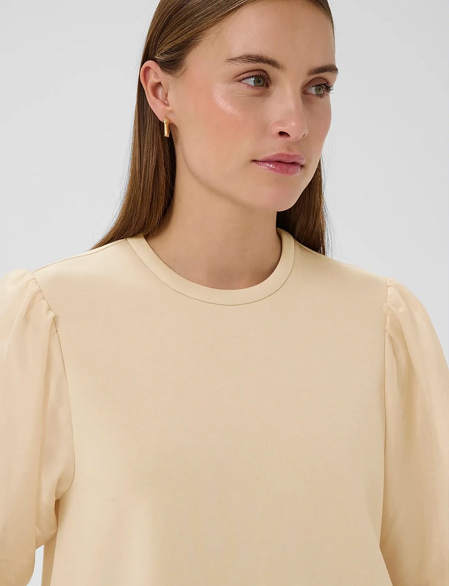 Soaked - SLMarigold Puff Tee - t-särgid - white pepper - 5