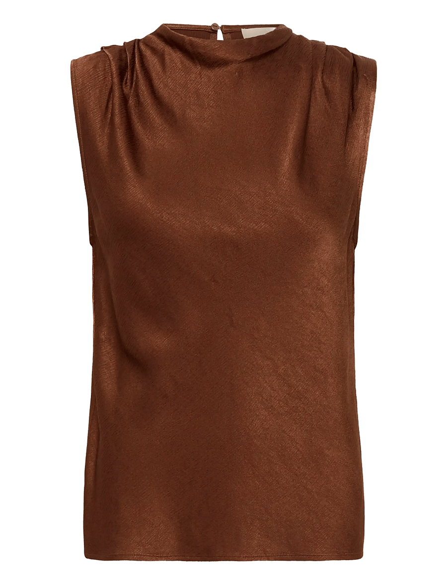 Soaked - SLMirabella Top - Ærmeløse bluser - cappuccino - 1