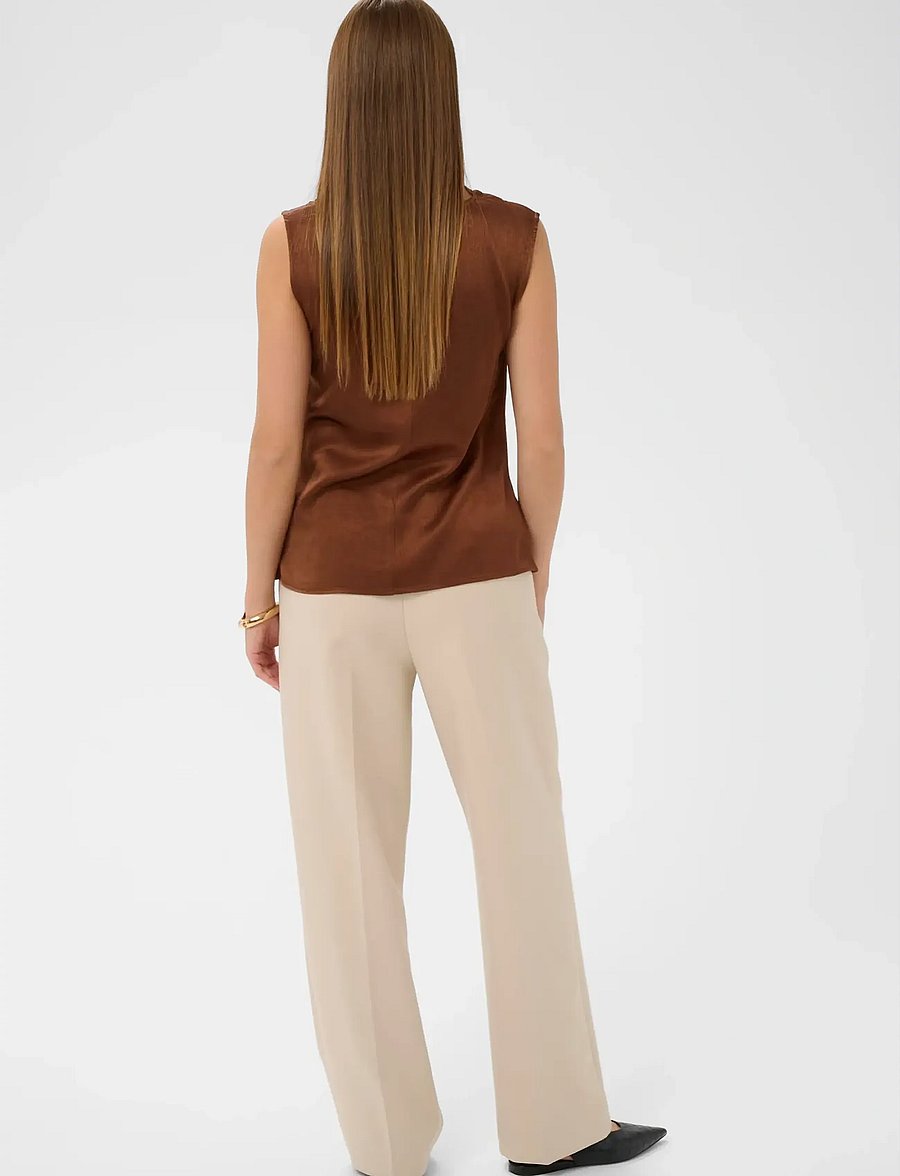 Soaked - SLMirabella Top - Ærmeløse bluser - cappuccino - 4
