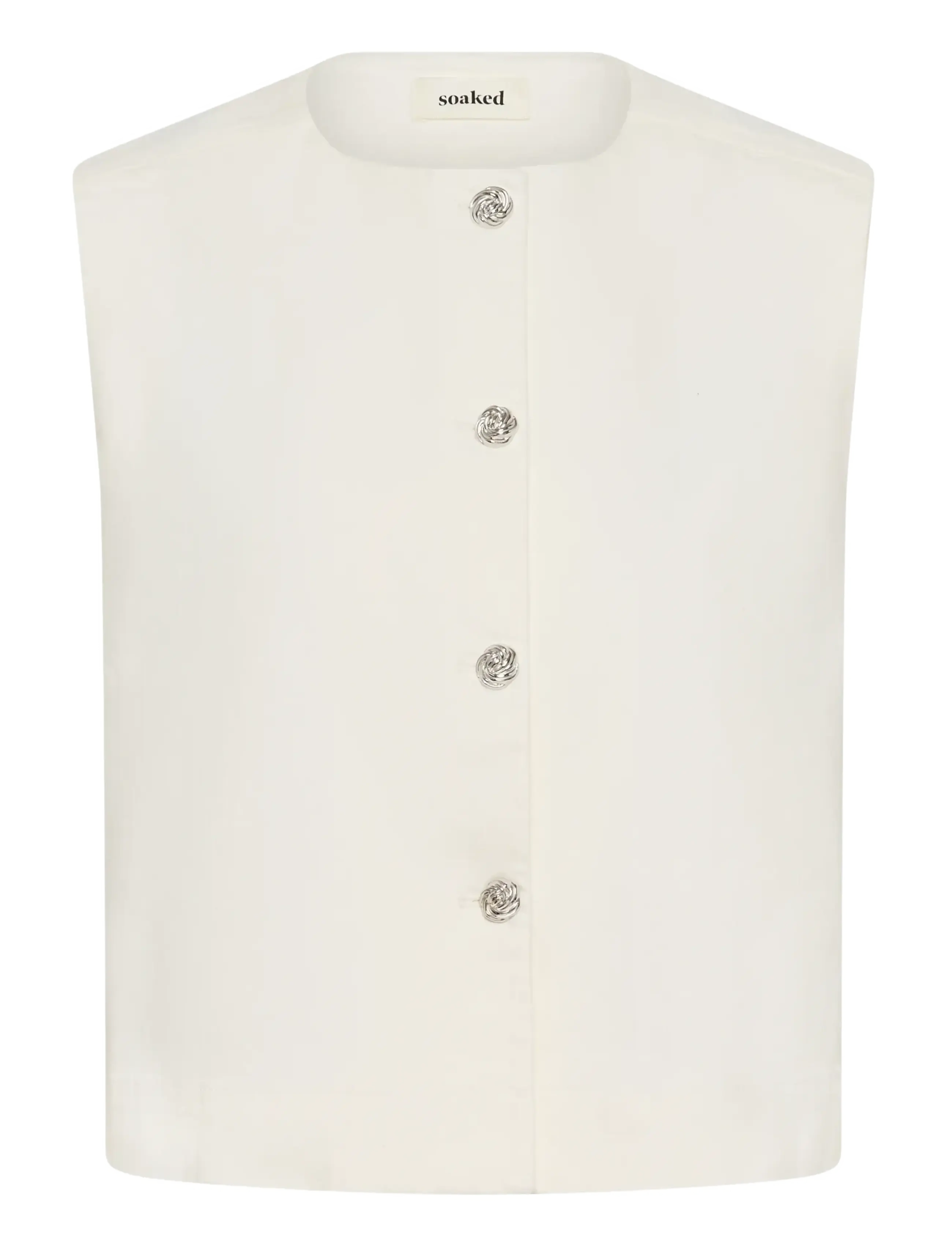 Soaked SLRina Waistcoat - Soaked in Luxury - WHITECAP GRAY / white