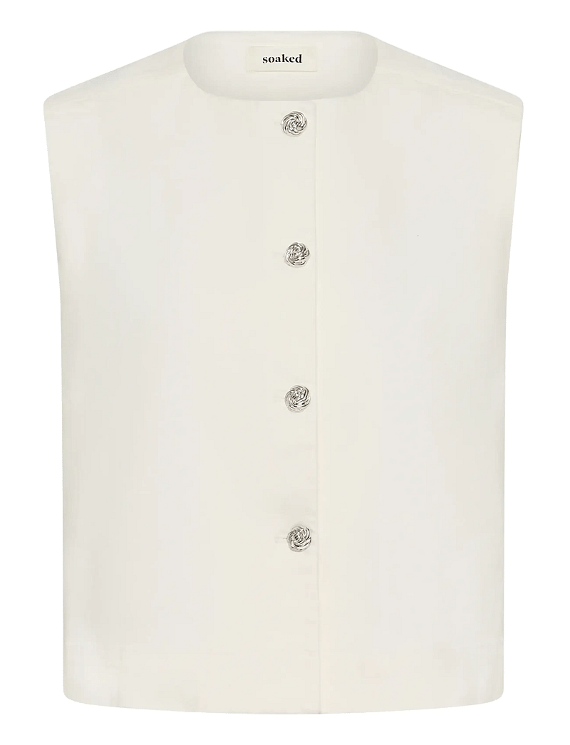 Soaked in Luxury - SLRina Waistcoat - knitted vests - whitecap gray - 1