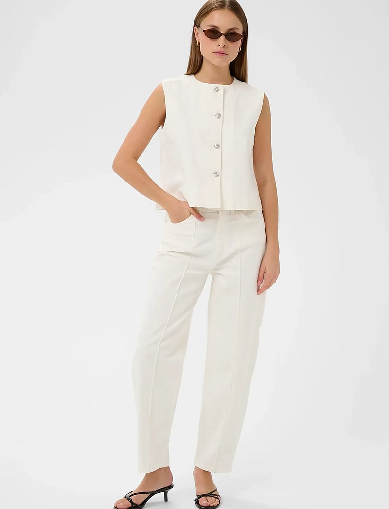 Soaked - SLRina Waistcoat - knitted vests - whitecap gray - 3