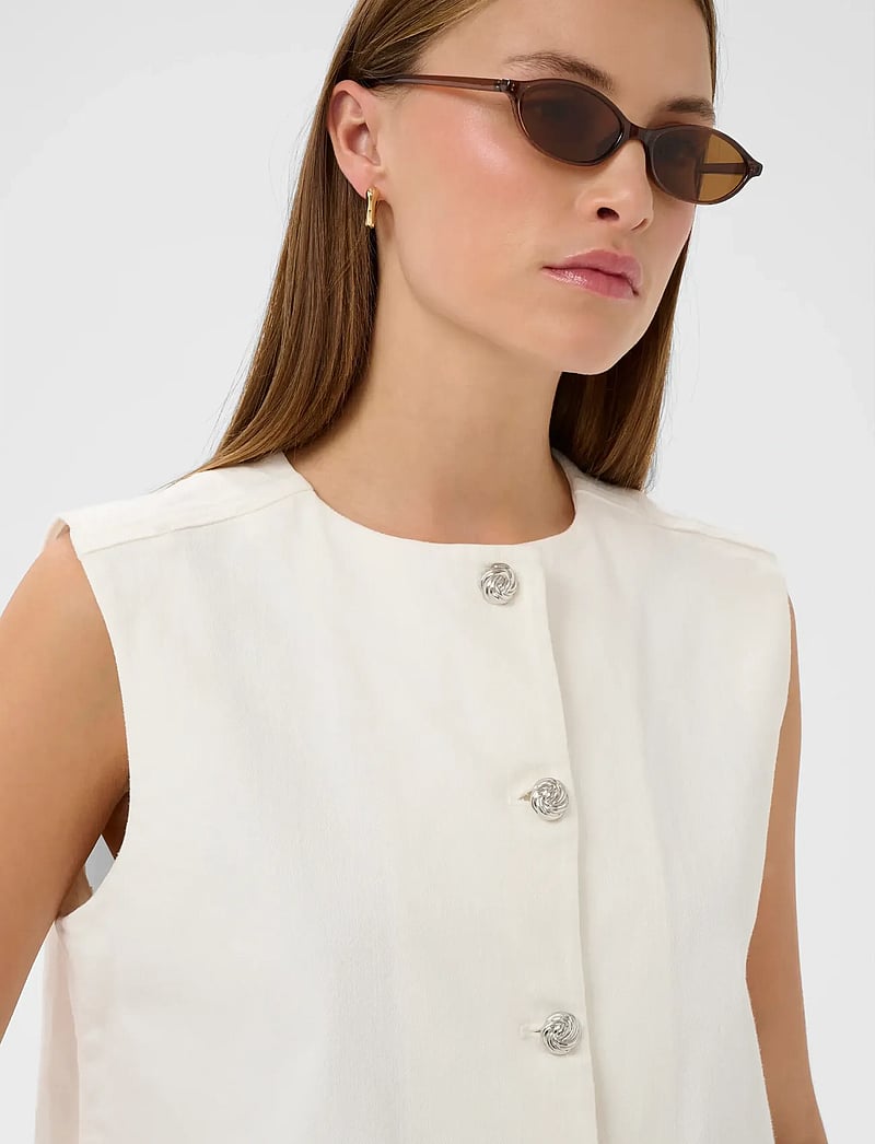 Soaked in Luxury - SLRina Waistcoat - knitted vests - whitecap gray - 5