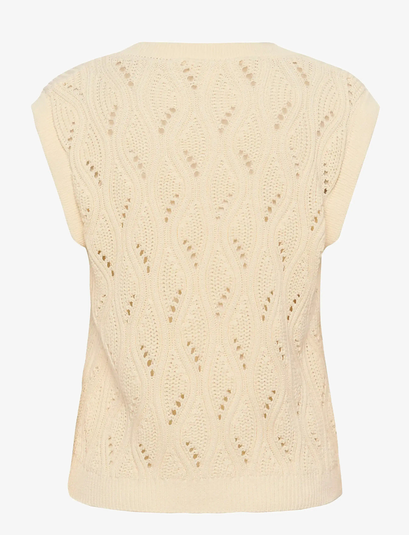 Soaked - SLRava Nanna Vest - adītas vestes - whisper white - 2