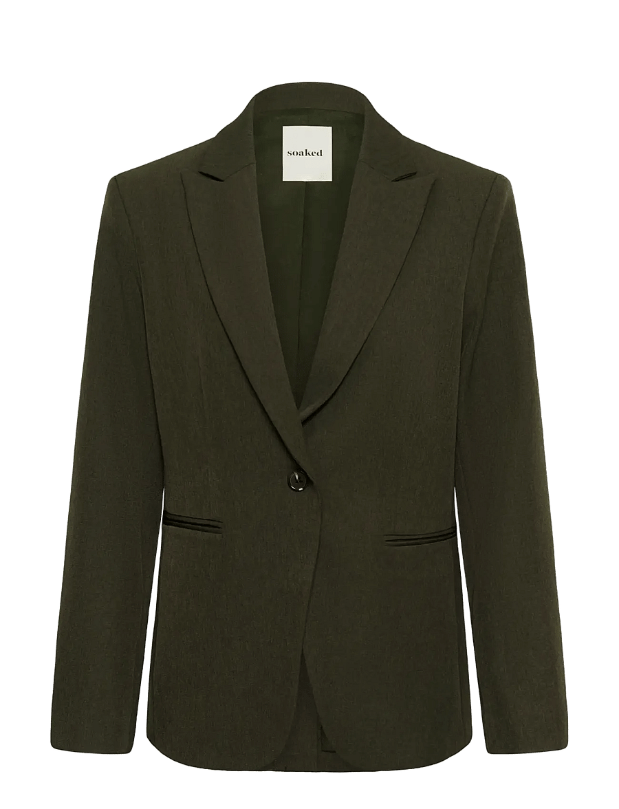 Soaked - SLLilu Corinne Short Blazer - enkelknäppta kavajer - rosin melange - 1