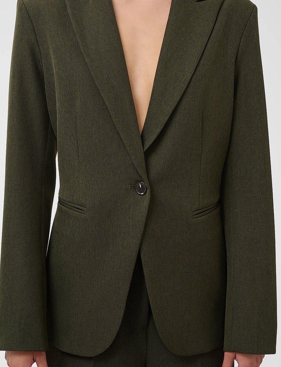 Soaked - SLLilu Corinne Short Blazer - enkelknäppta kavajer - rosin melange - 5