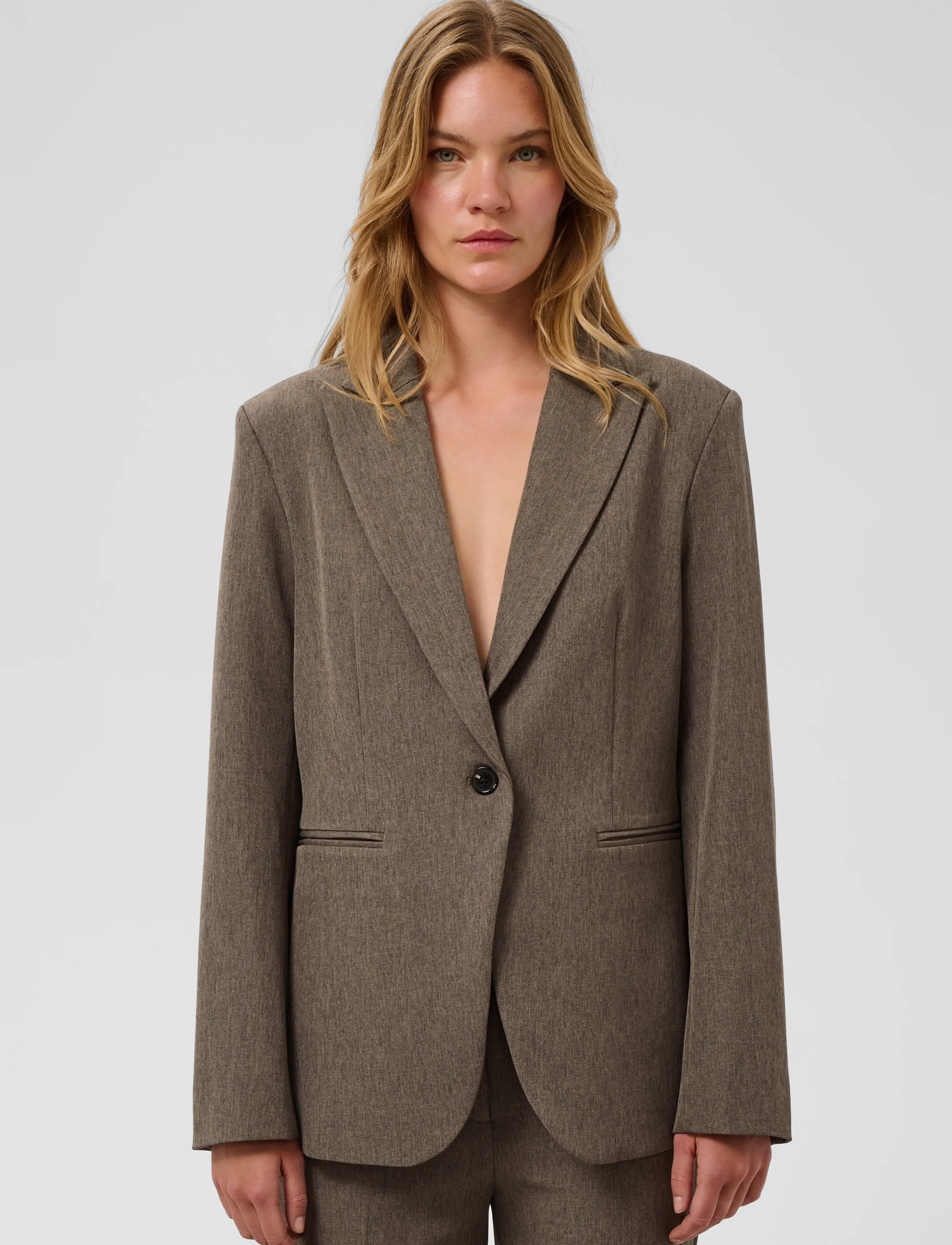 Soaked Sllilu Corinne Short Blazer, XL, Brown, Blazere > Enkeltradede Blazere, Dame