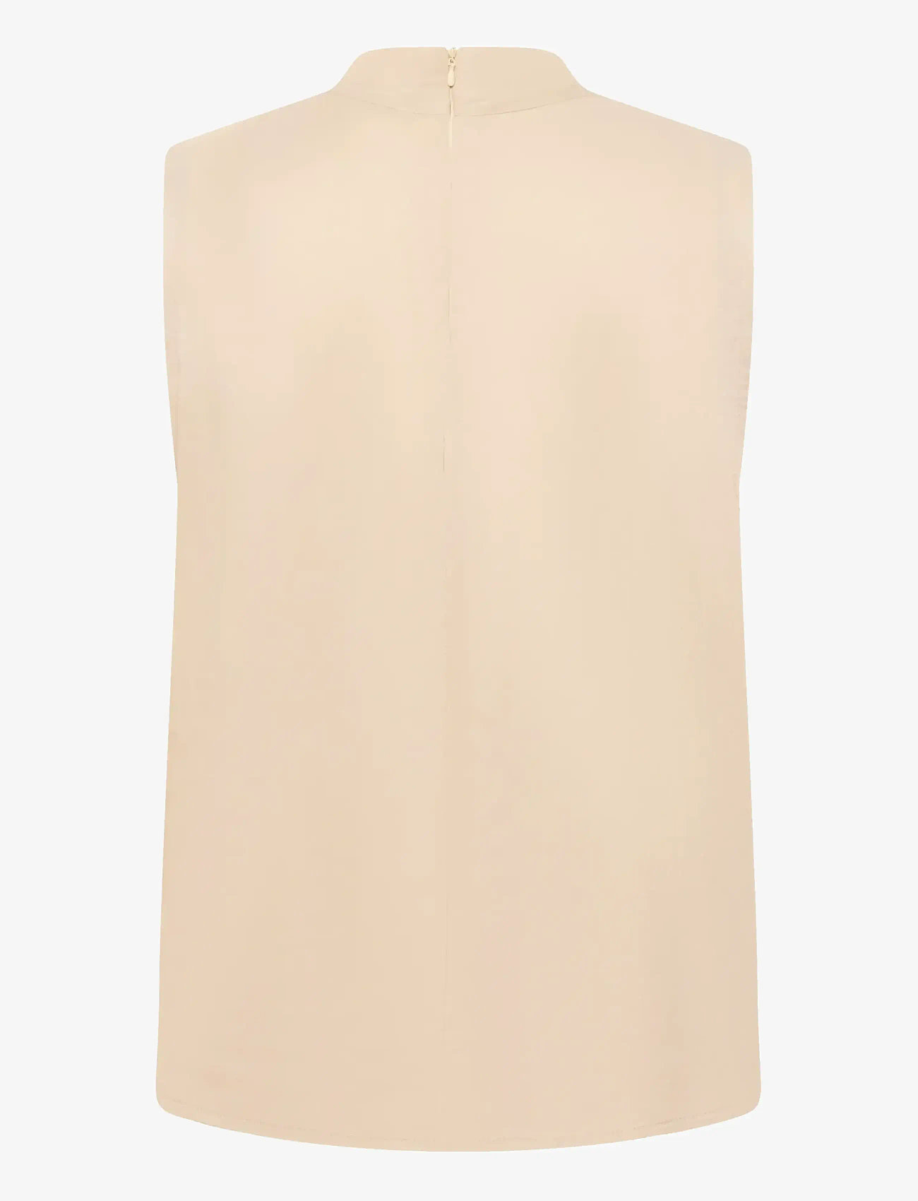 Soaked in Luxury - SLNadeya Miria Top - sleeveless blouses - oatmeal - 2