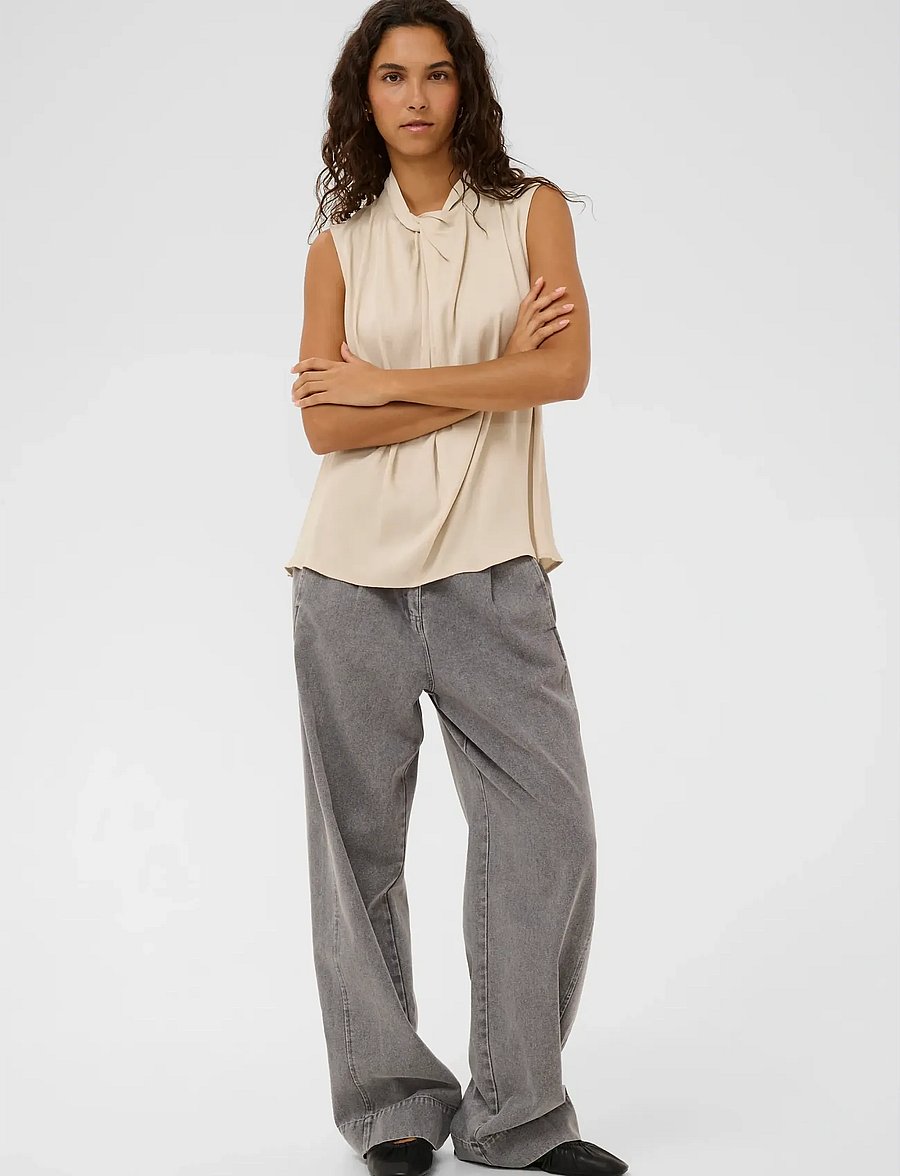 Soaked - SLNadeya Miria Top - hihattomat puserot - oatmeal - 3