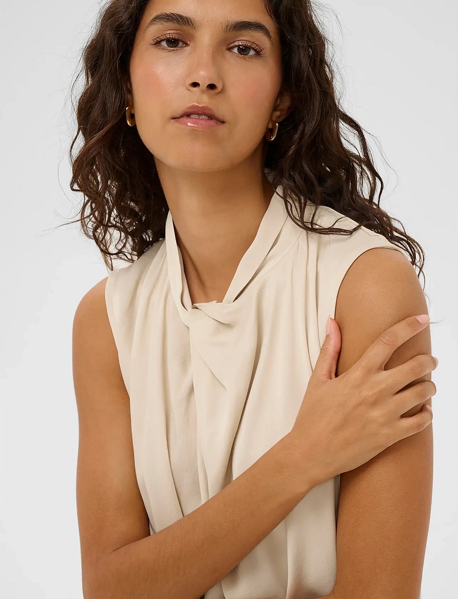 Soaked - SLNadeya Miria Top - hihattomat puserot - oatmeal - 5