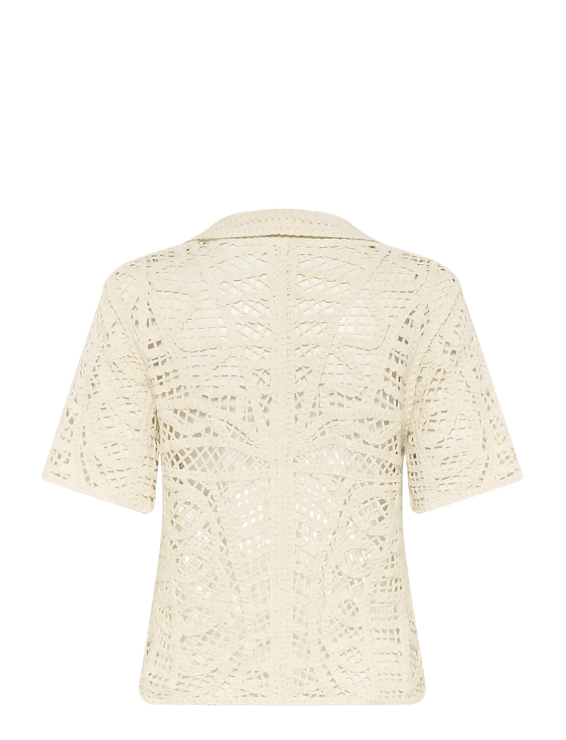 Soaked - SLAnamy Polo Blouse - kortärmade blusar - turtledove - 2