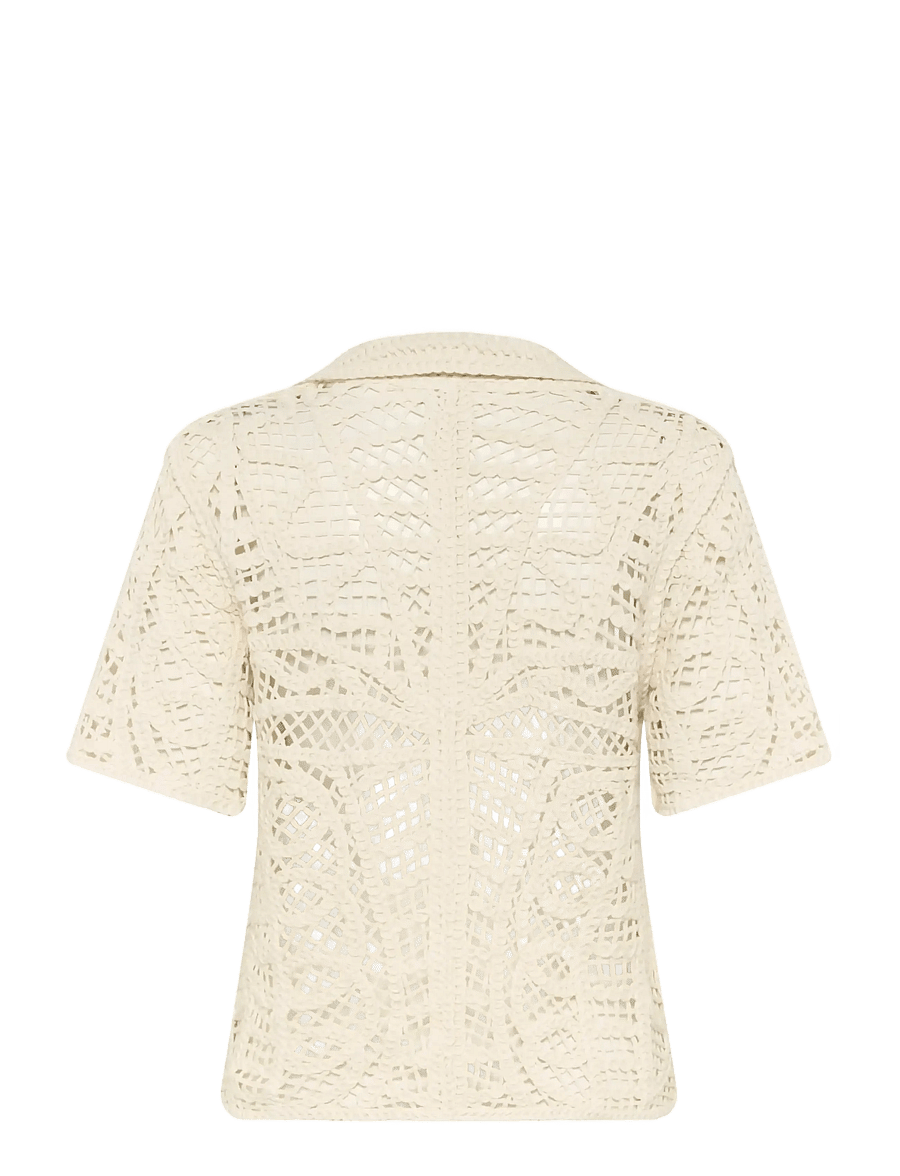 Soaked - SLAnamy Polo Blouse - kurzärmelige blusen - turtledove - 2