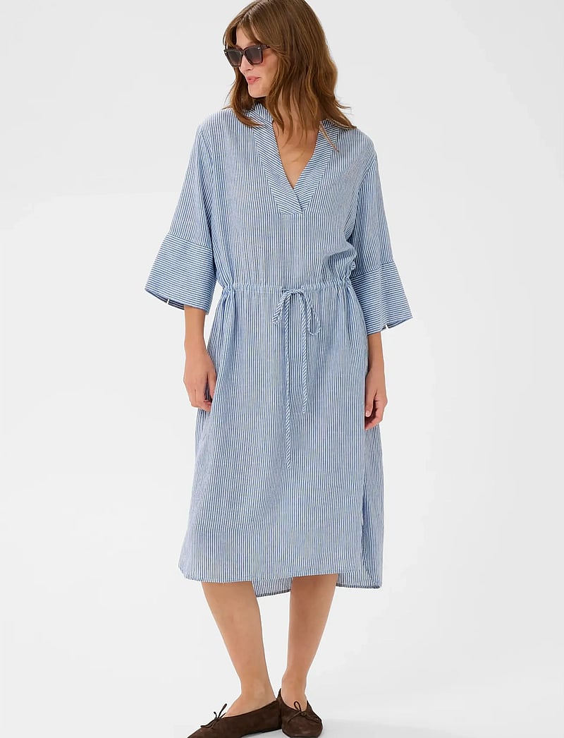 Soaked in Luxury - SLAria Dress - summer dresses - regatta and white stripe - 0