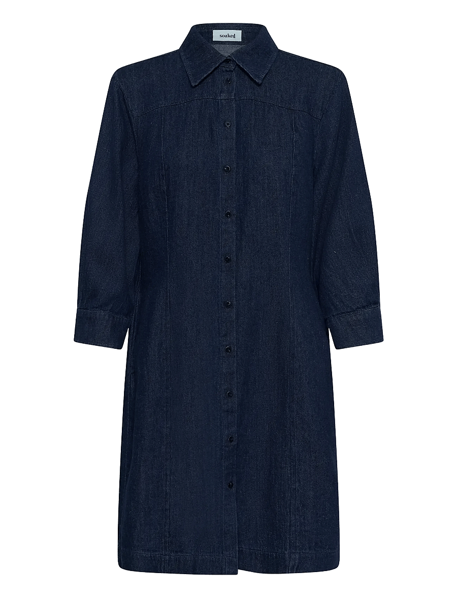 Soaked - SLChaman Short Dress - hemdkleider - dark blue denim - 1