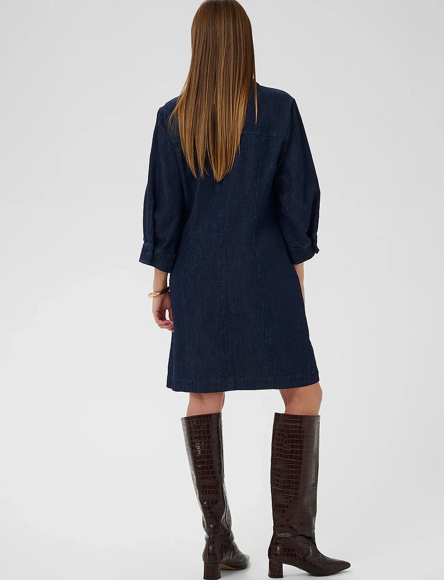 Soaked - SLChaman Short Dress - hemdkleider - dark blue denim - 3