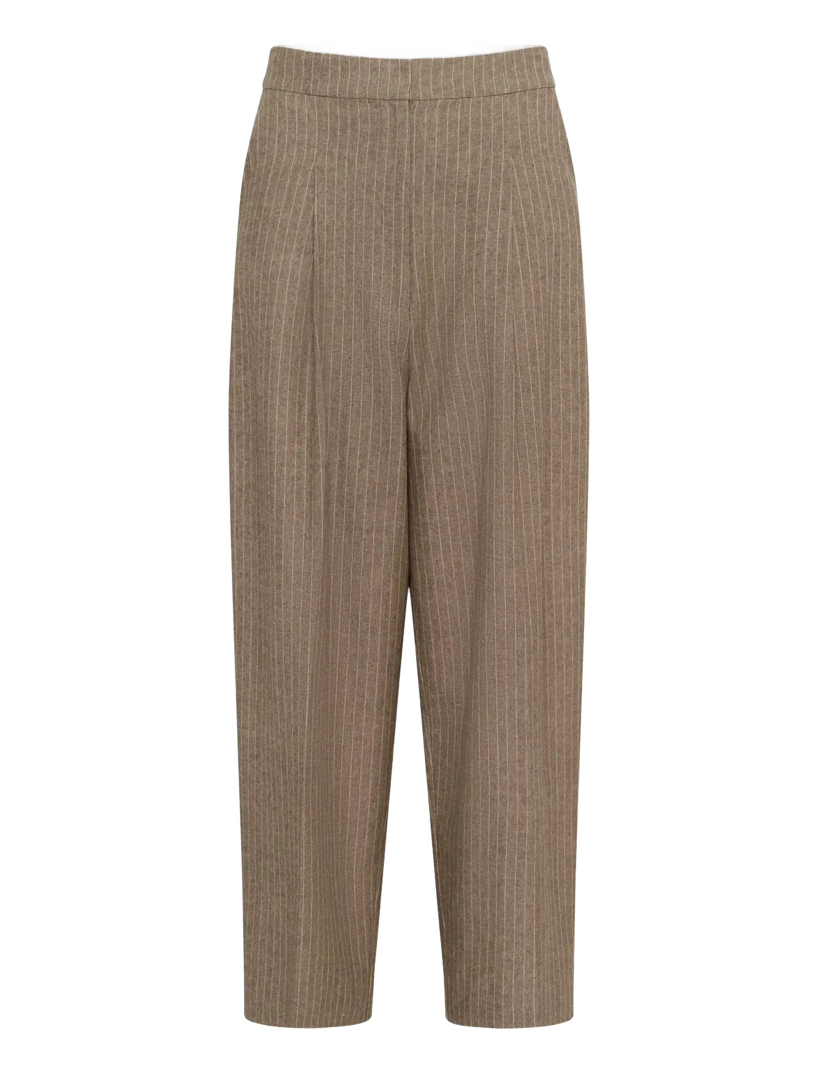 Soaked SLGinevra Pants - Soaked in Luxury - CAPPUCINO PIN STRIPE / brown
