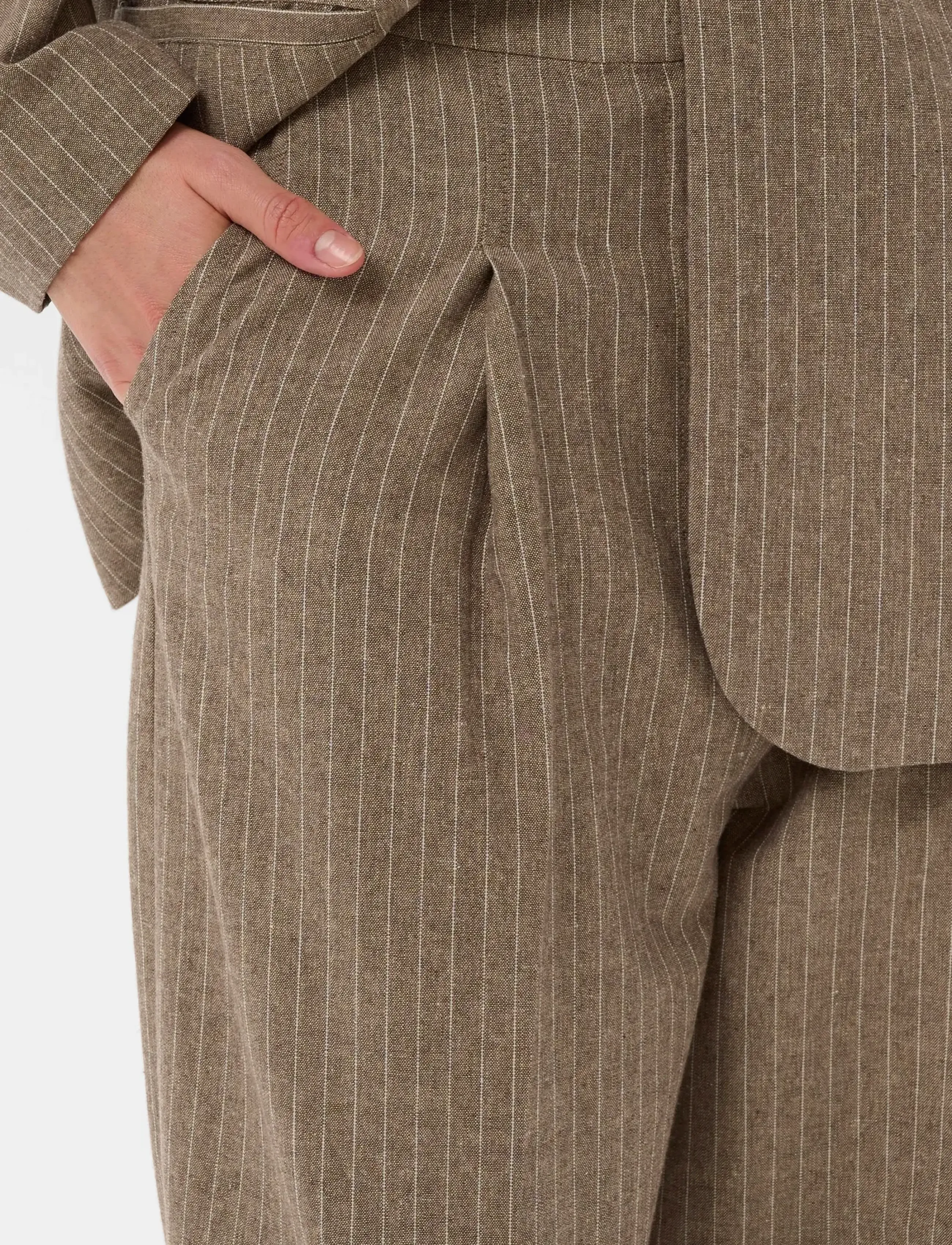 Soaked - SLGinevra Pants - barrel-bukser - cappucino pin stripe - 5