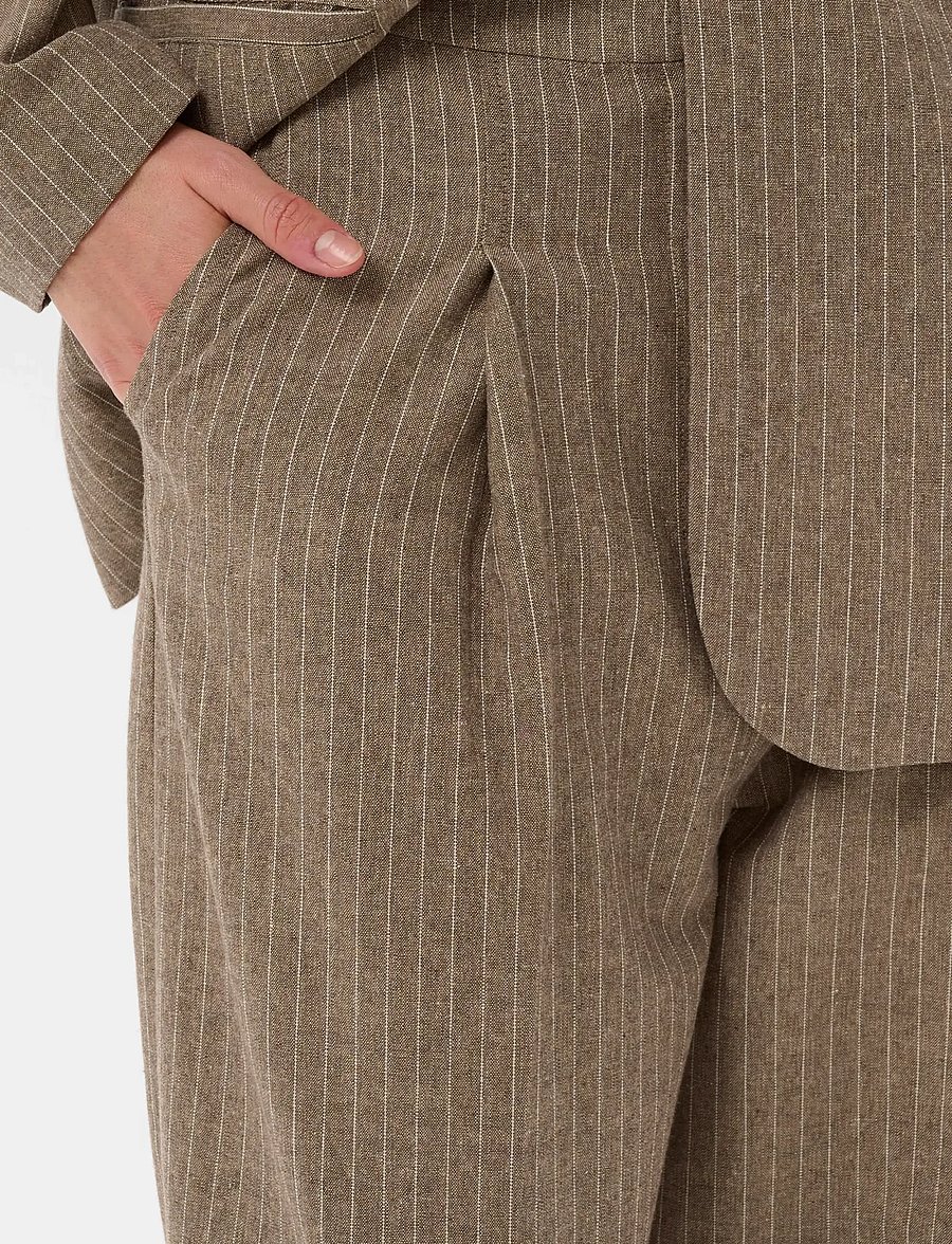 Soaked - SLGinevra Pants - barrel trousers - cappucino pin stripe - 5