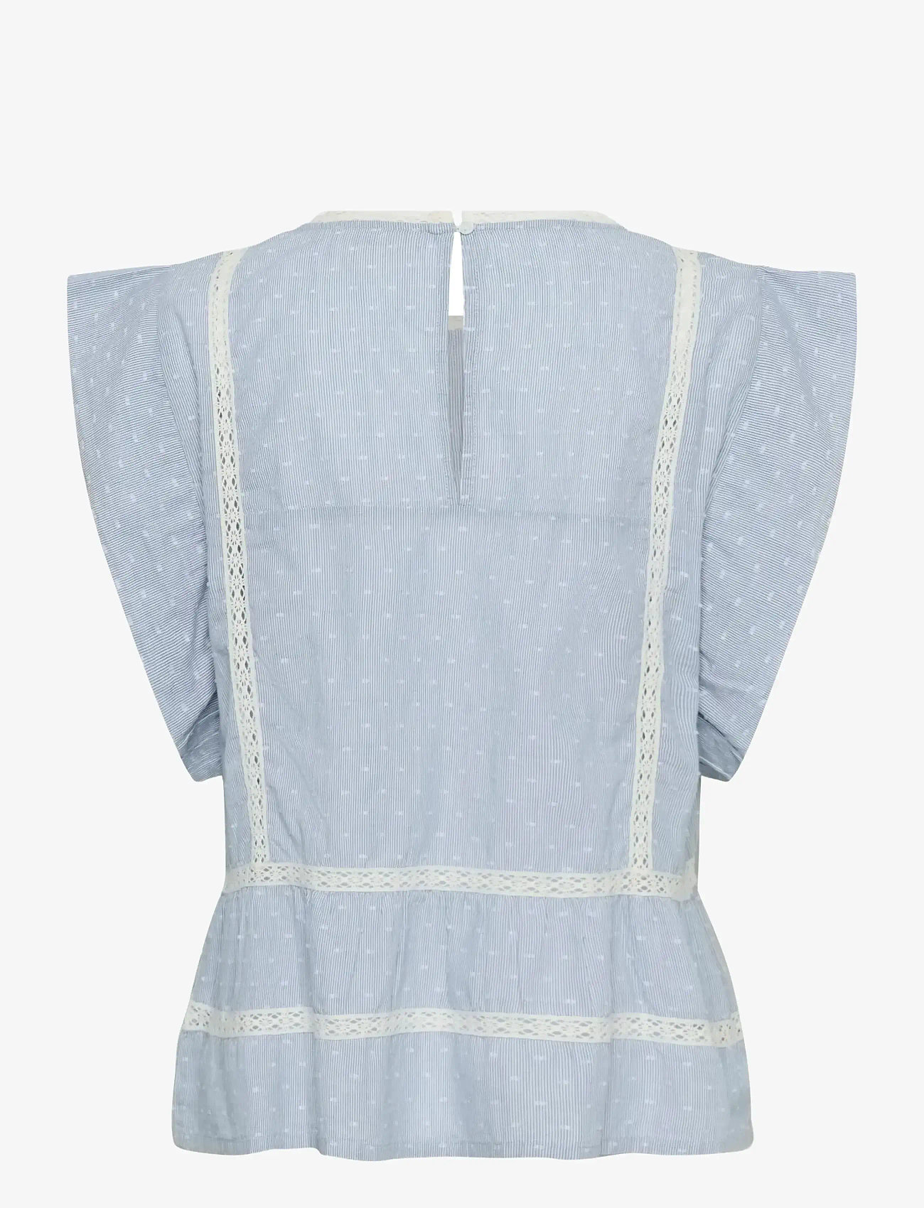 Soaked - SLAster Top - kortærmede bluser - blue dobby - 2