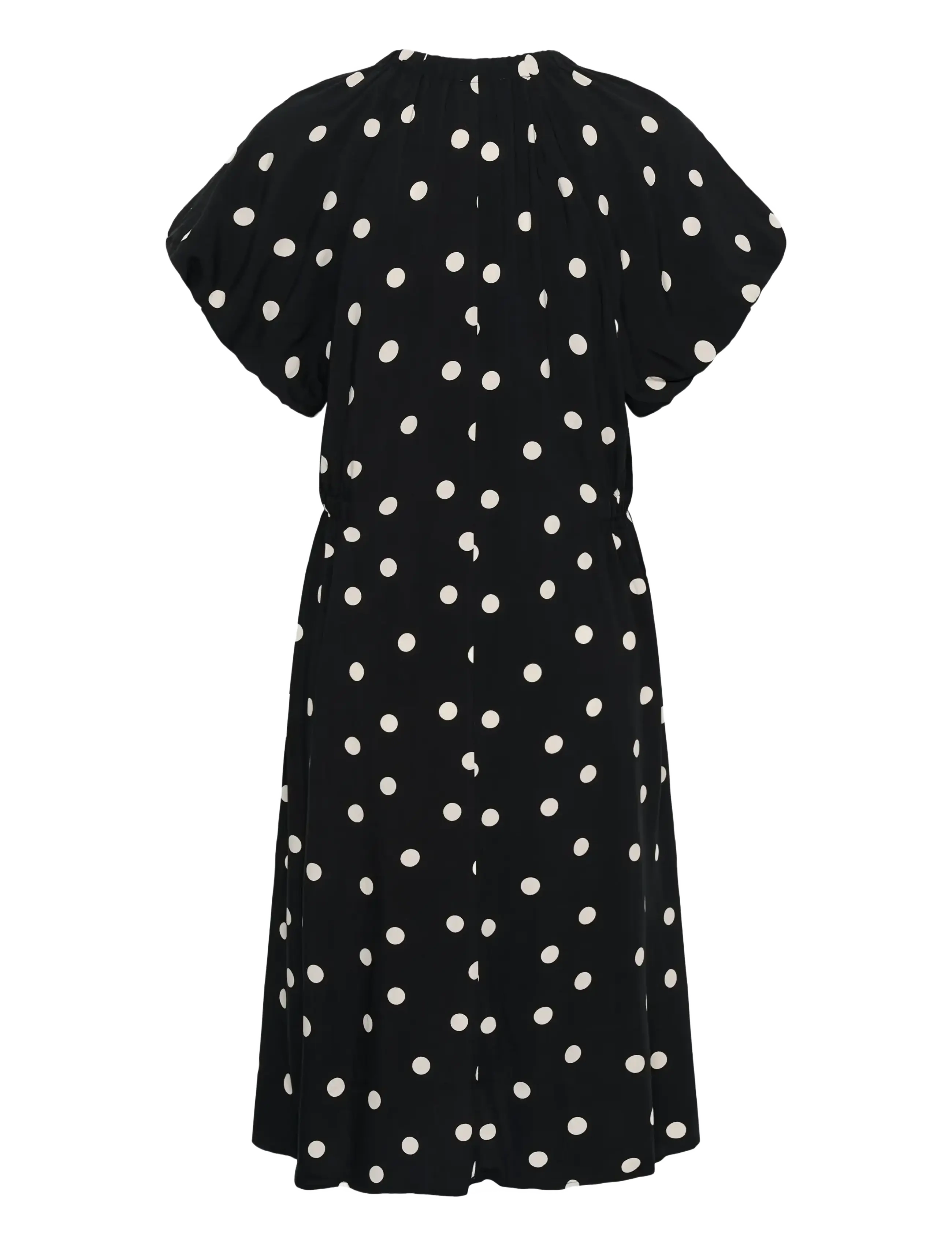 Soaked - SLArjana Balloon Dress - midi kjoler - black with oatmeal dot - 2