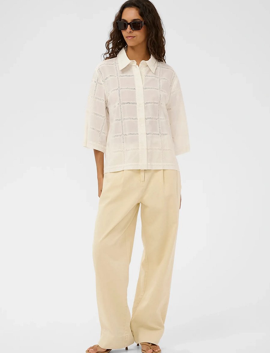 Soaked - SLCarmelita Shirt - langärmlige hemden - broken white - 3