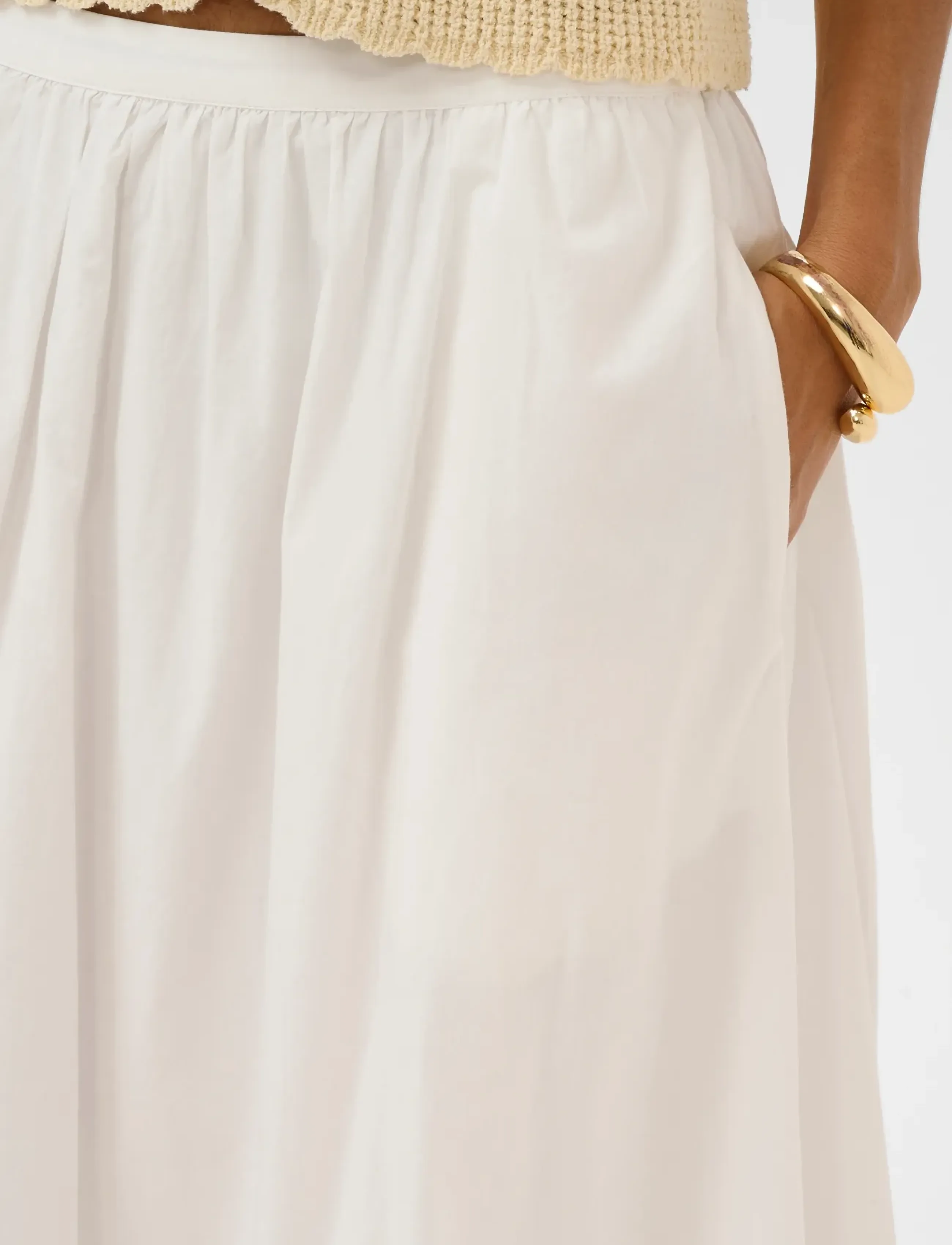 Soaked - SLAlmeda Skirt - maksiseelikud - broken white - 4