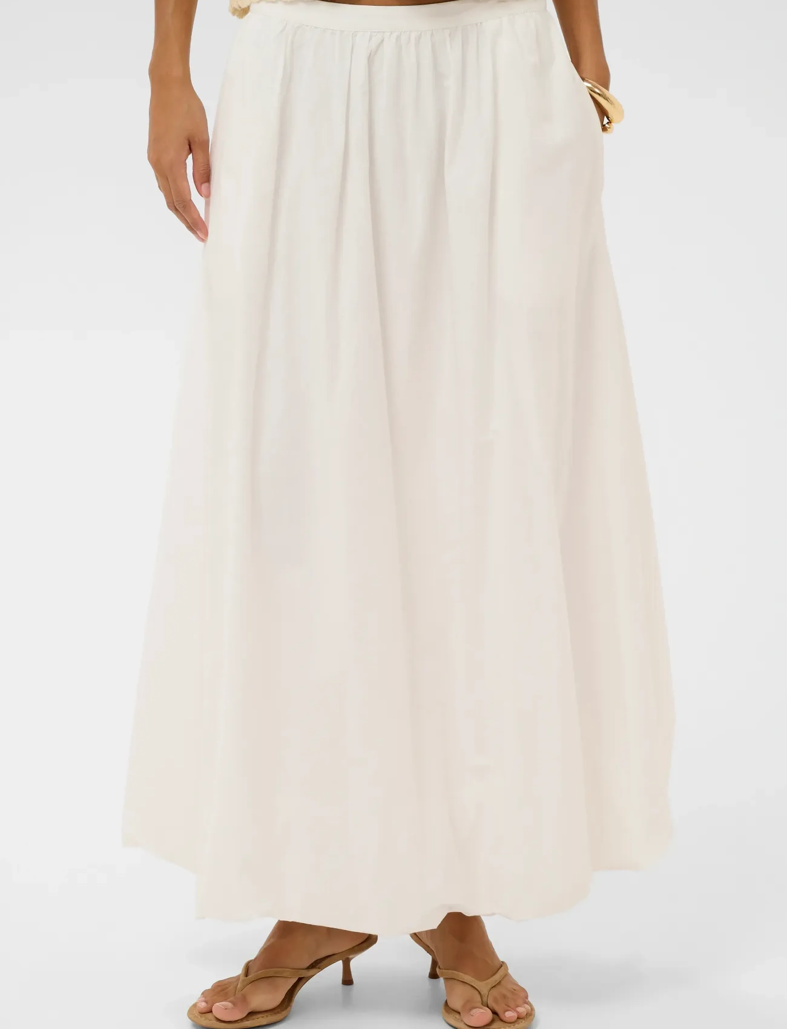Soaked - SLAlmeda Skirt - maxi nederdele - broken white - 5