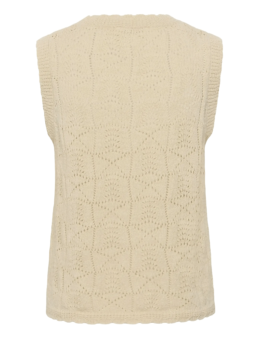 Soaked - SLFlores Top - strikkevester - turtledove - 2