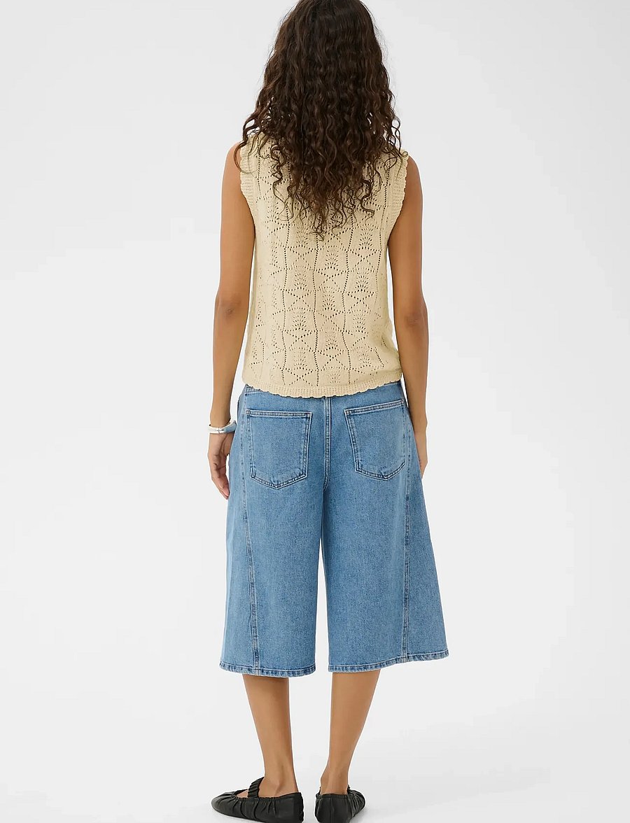 Soaked - SLFlores Top - strikkevester - turtledove - 4