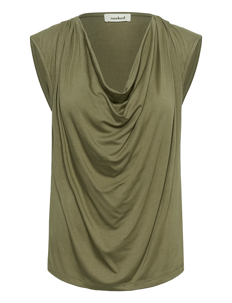 Soaked - SLHanadi Waterfall Top - tanktops - dusky green - 1