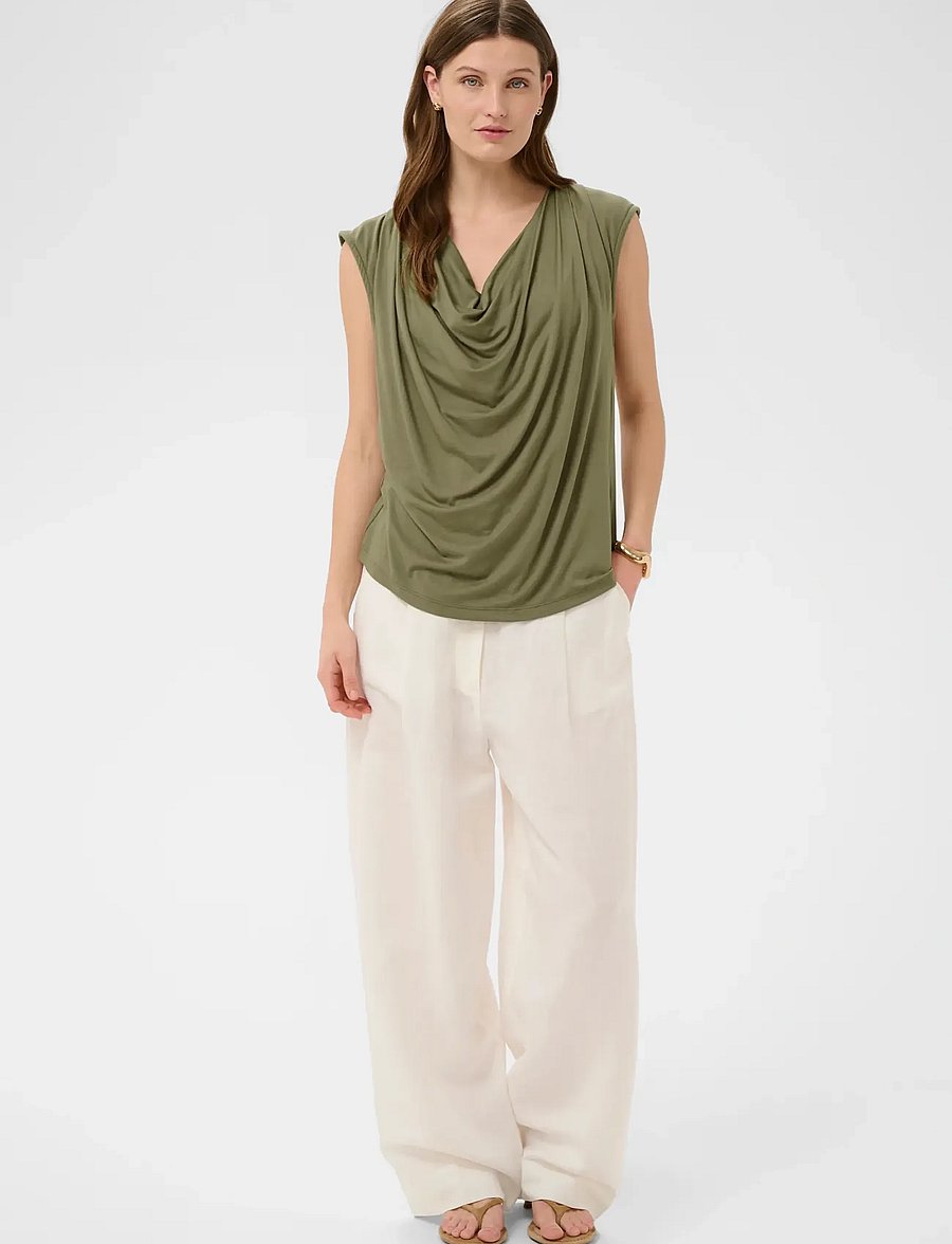 Soaked - SLHanadi Waterfall Top - tanktops - dusky green - 3