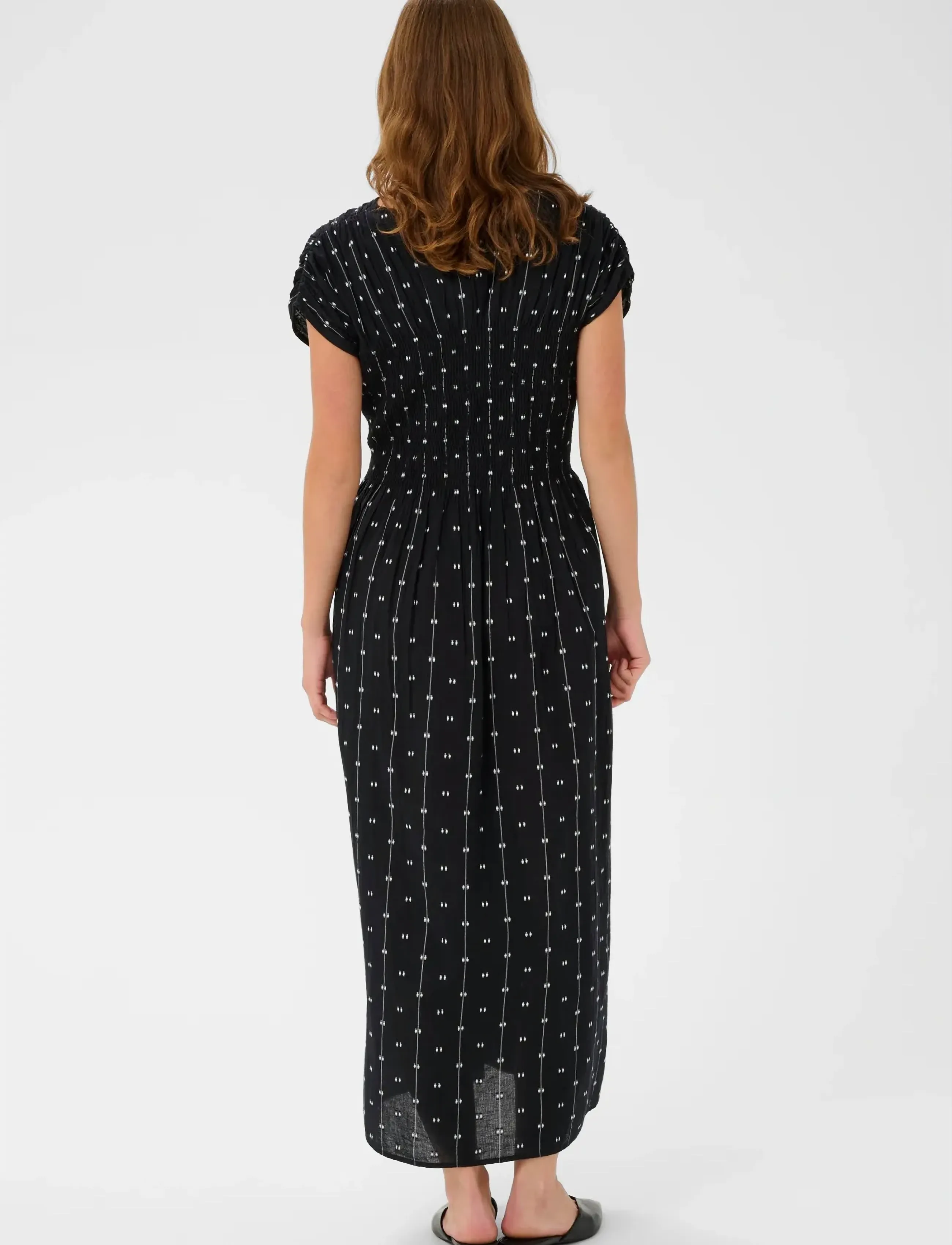 Soaked - SLAmelie Dress - midikleidid - black w white dobby - 3