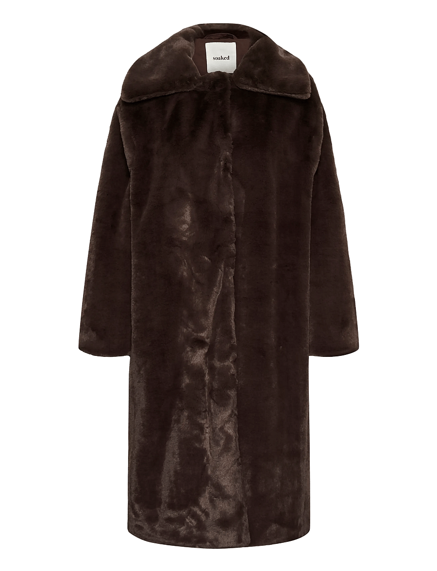 Soaked - SLEstacia Coat - fuskpäls - chocolate brown - 1