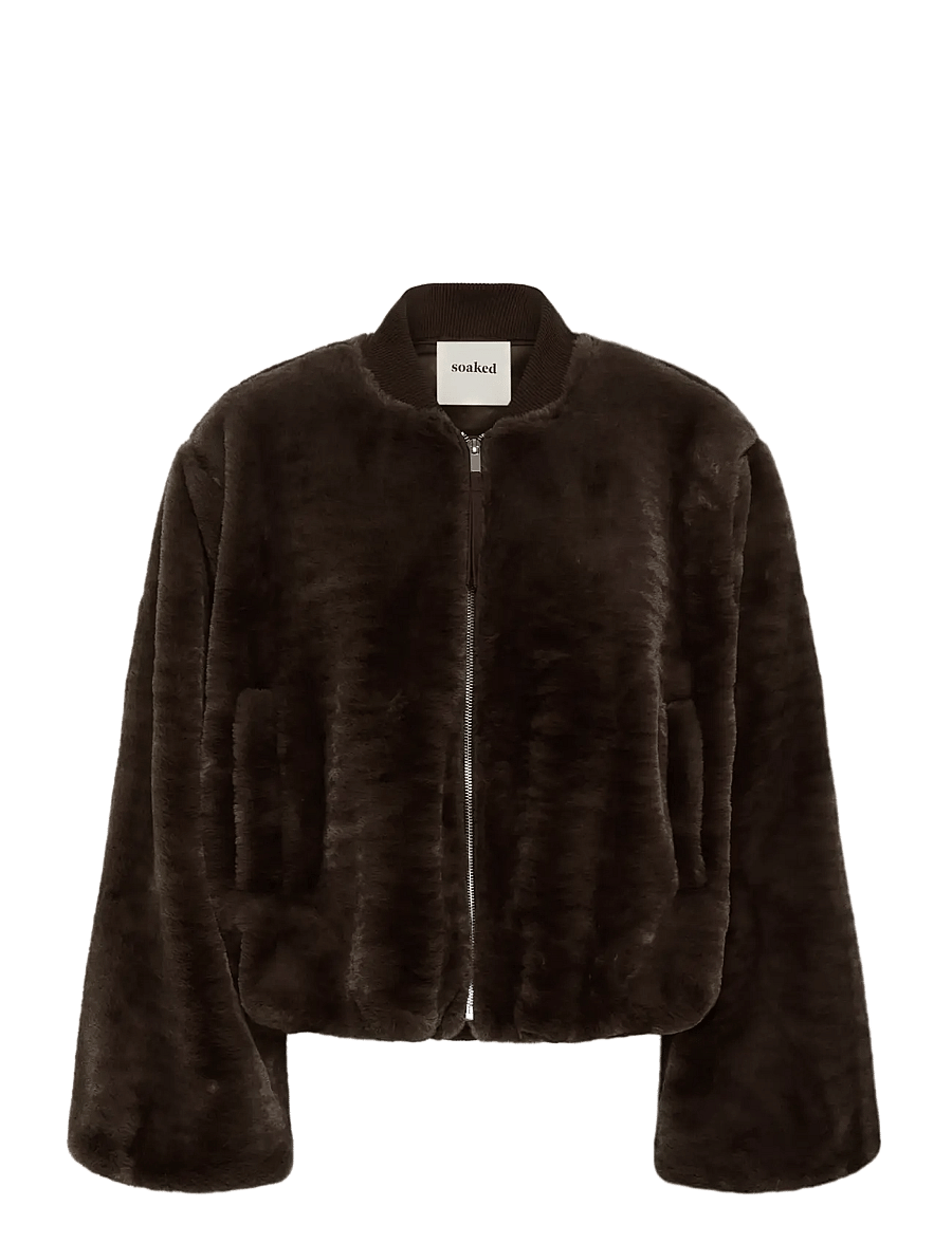 Soaked - SLEstacia Bomber Jacket - frühlingsjacken - chocolate brown - 1