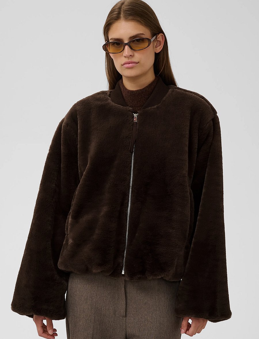 Soaked - SLEstacia Bomber Jacket - frühlingsjacken - chocolate brown - 0