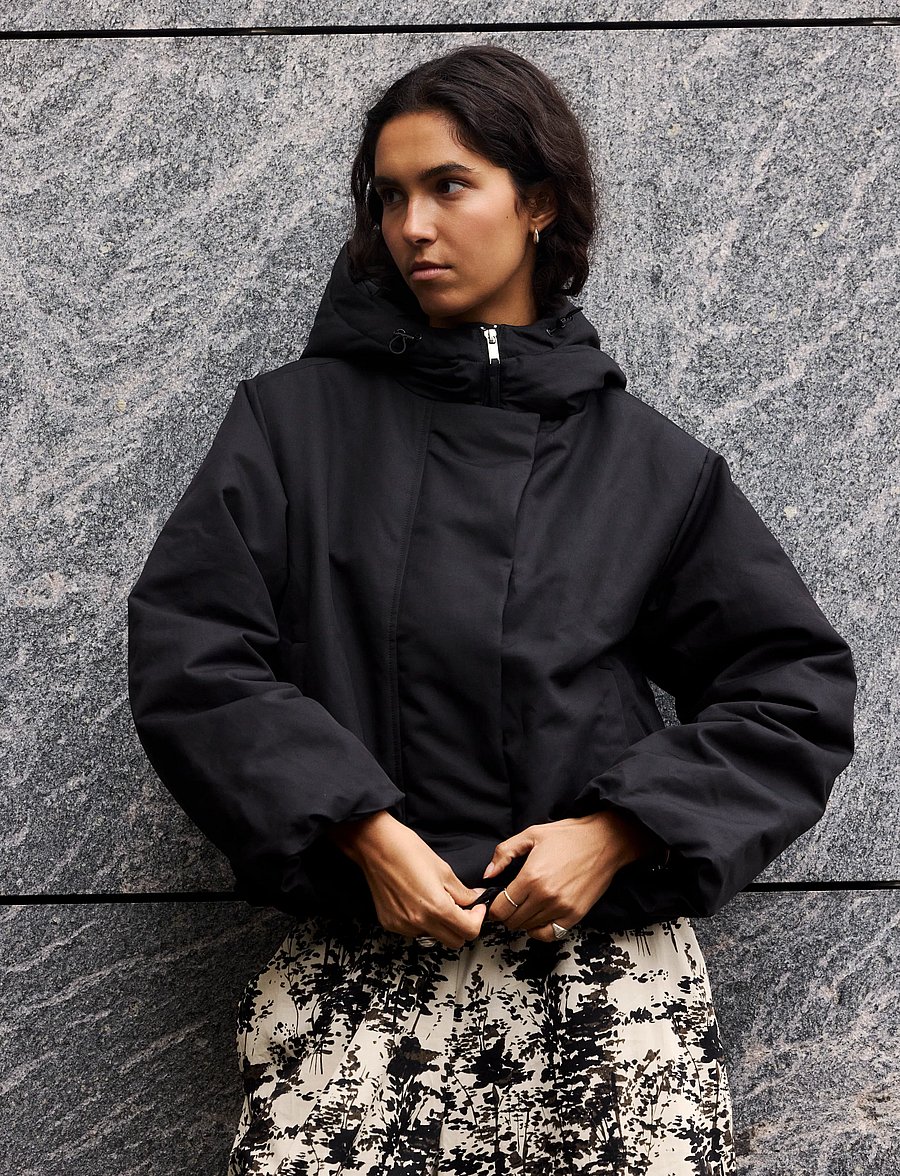 Soaked - SLAlicie Hooded Jacket - talvejoped - beech - 0