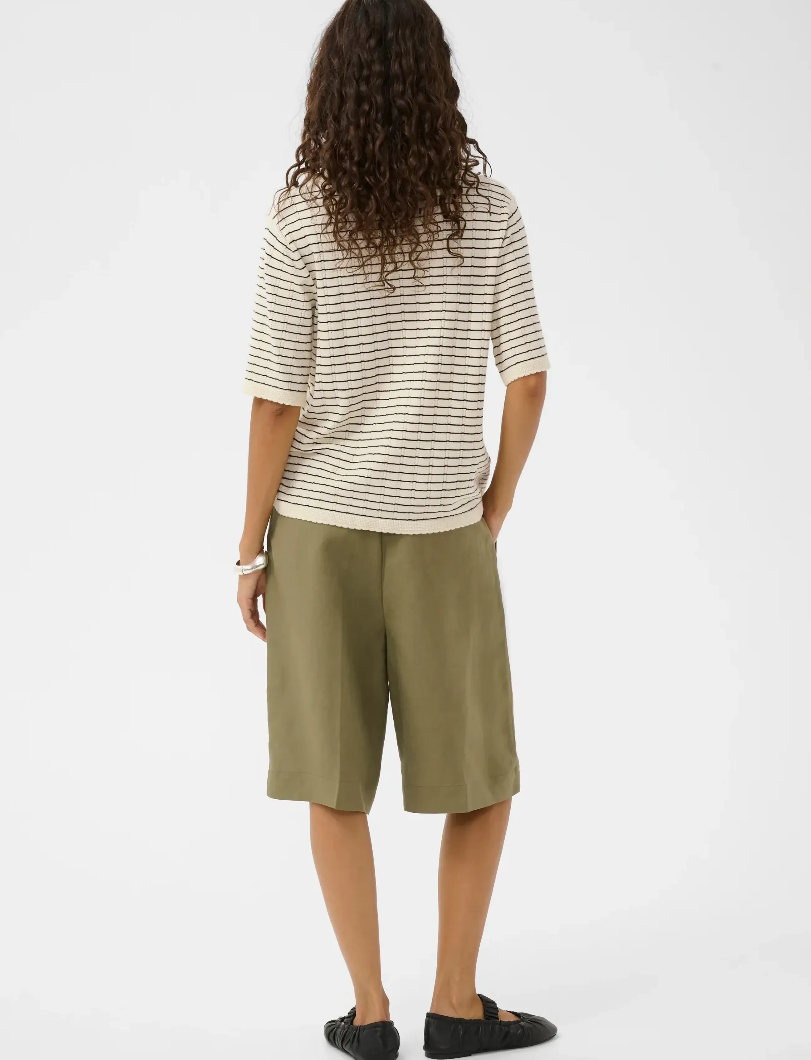 Soaked - SLSpina Pullover SS - pullover - turtledove w black stripe - 4