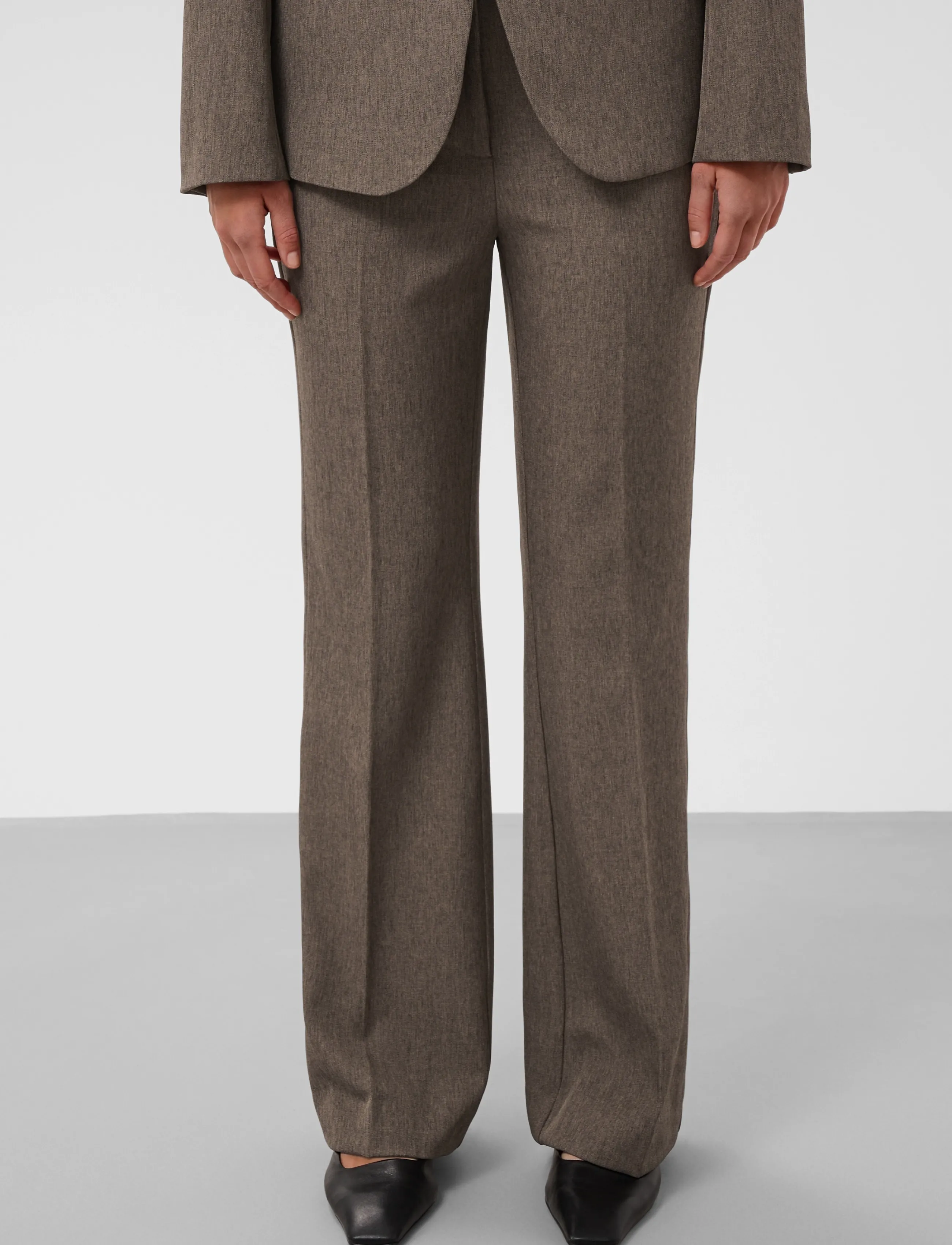 Soaked SLLilu Corinne Pants - Inspiration - WALNUT MELANGE / brown