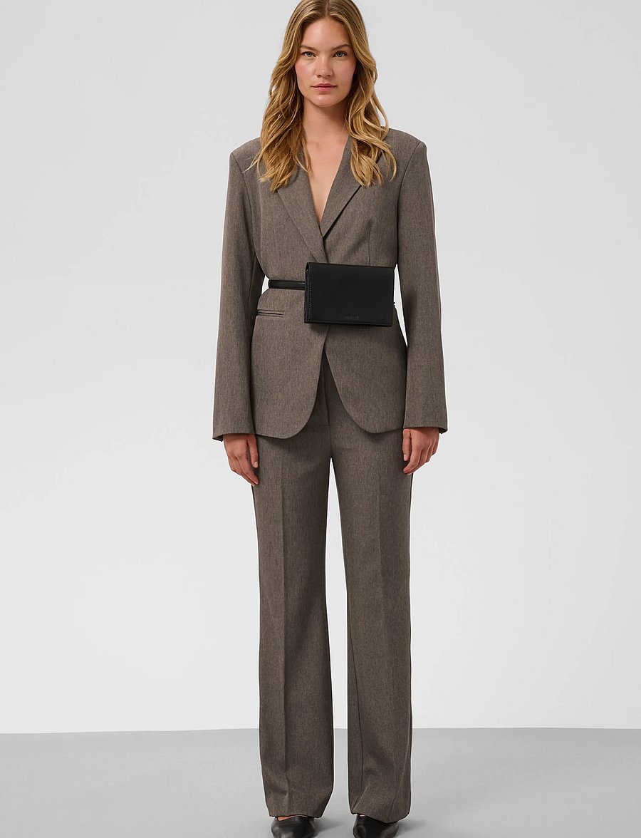 Soaked - SLLilu Corinne Pants - habitbukser - walnut melange - 3