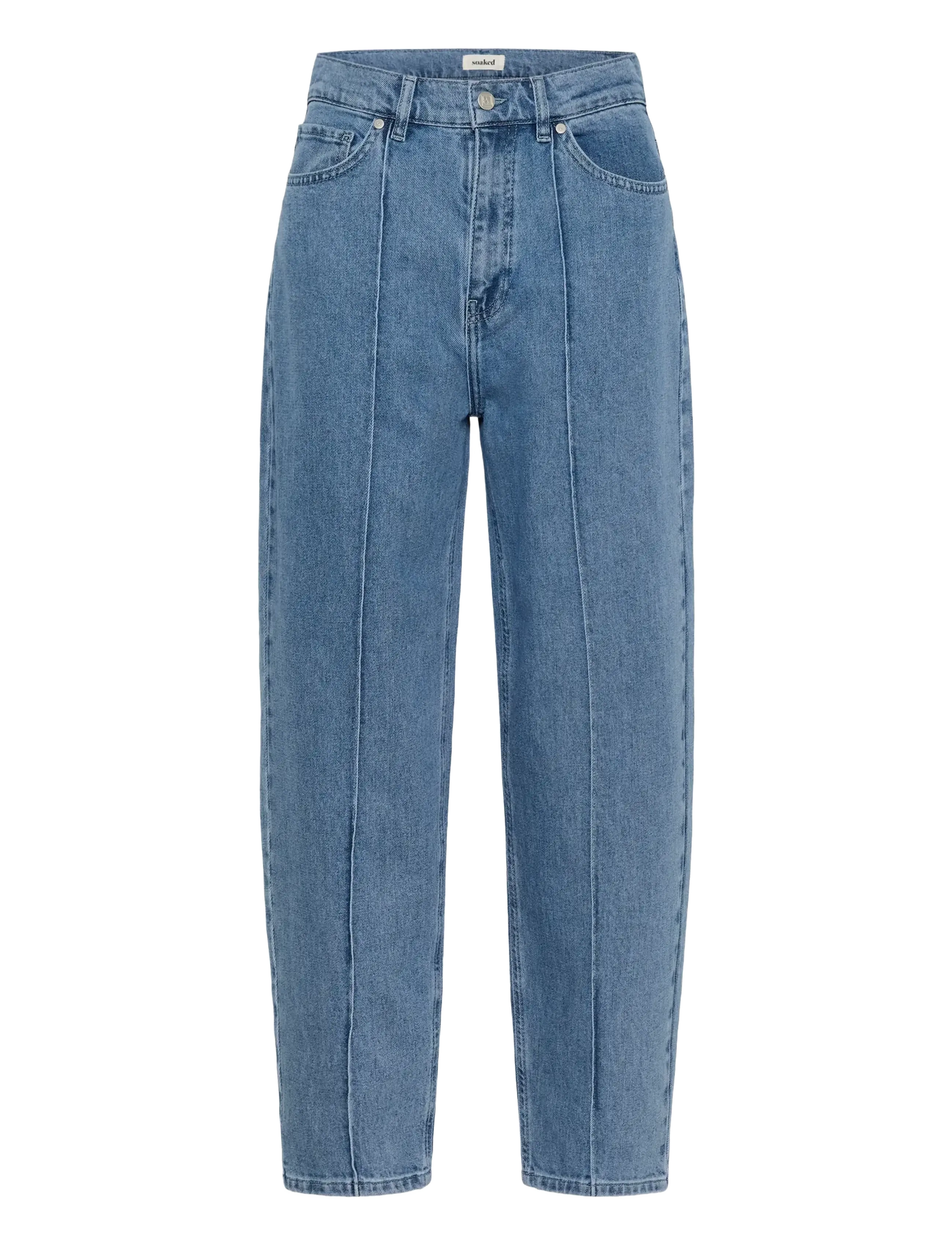 Soaked SLRinatina Barrel Jeans - Soaked in Luxury - MEDIUM BLUE DENIM / blue