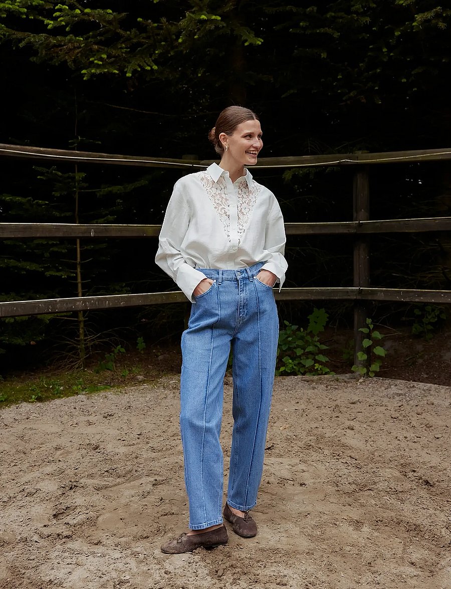 Soaked - SLRinatina Barrel Jeans - barrel jeans - medium blue denim - 0