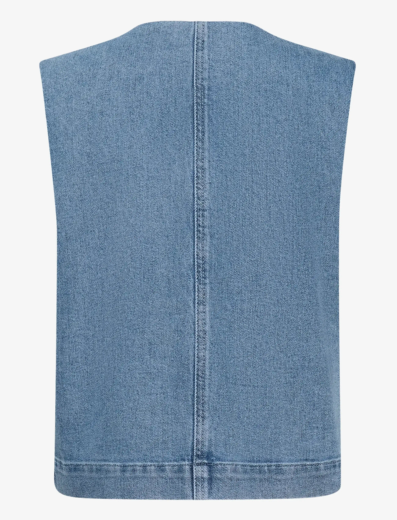 Soaked in Luxury - SLRinatina Waistcoat - denimveste - medium blue denim - 2